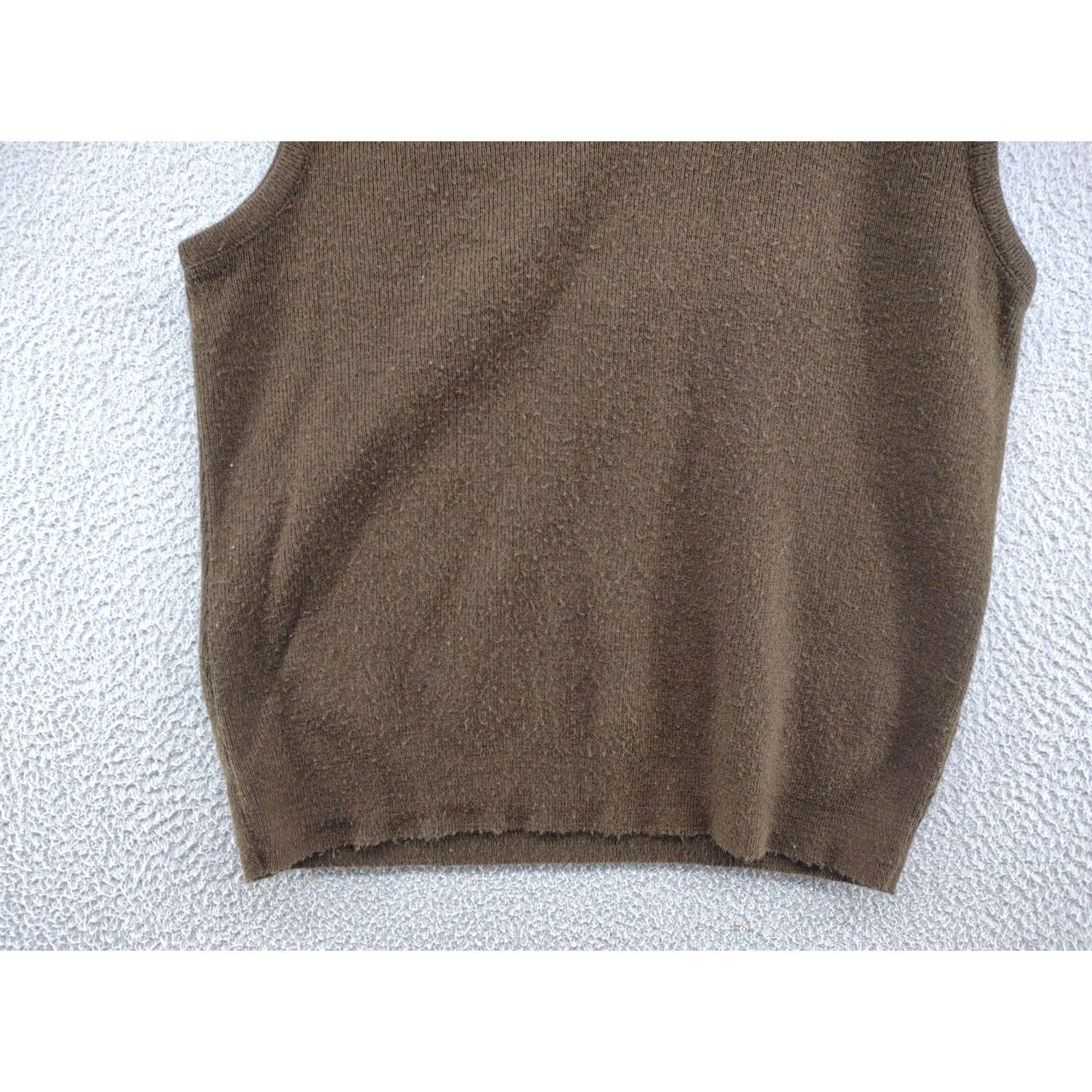 Vintage Vintage 70s Drummond Acrylic Brown Sweater Vest - Large Size Golf Tennis Size US L / EU 52-54 / 3 - 2 Thumbnail