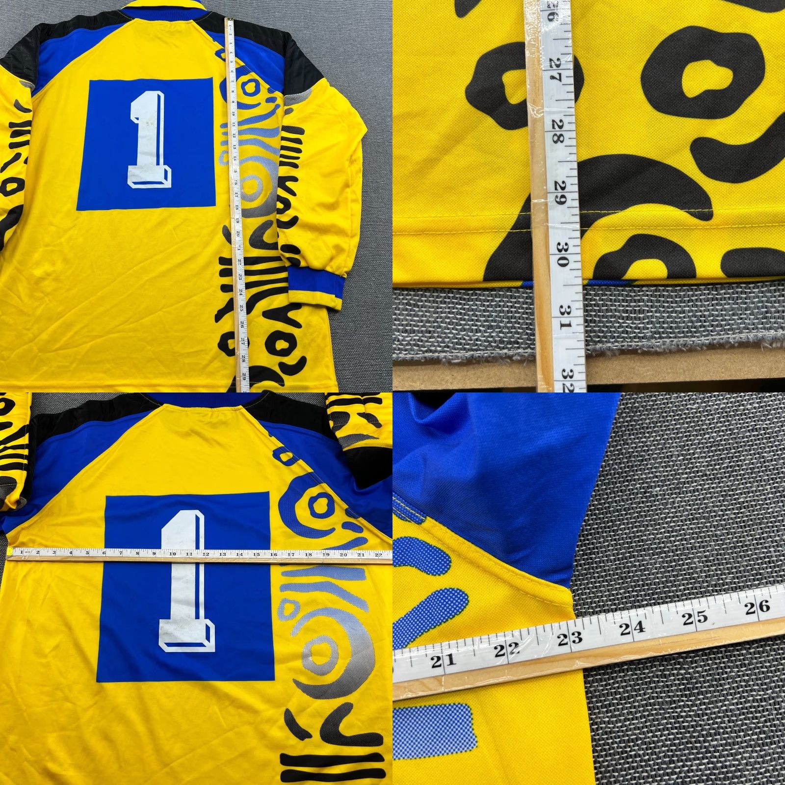 Asics AS Roma ASICS Template Shirt 90s Goalkeeper Football Jersey Mens XL Long Sleeve Multicolor Moisture Wicking Quick Dry Athletic Football Jersey Mens XL Size US XL / EU 56 / 4 - 8 Thumbnail