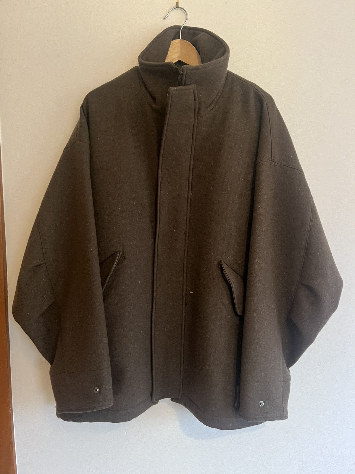 kaptain sunshine 23fw short mill coat 美品 Kaptain Sunshine Short Mill Coat in Charcoal | Wallace