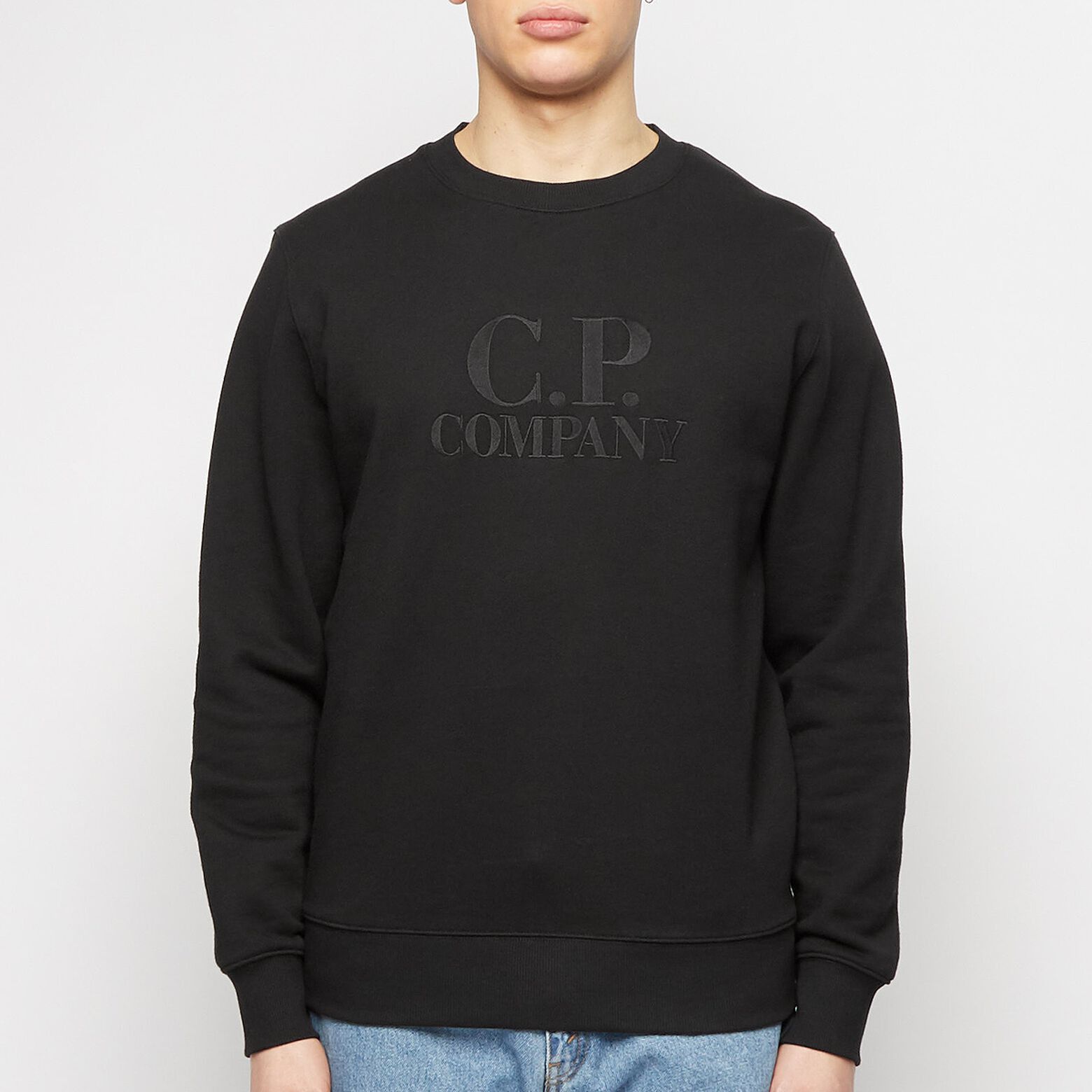 C.P. Company o1y1224 Logo Embroidered Sweatshirt in Black Size US XXL / EU 58 / 5 - 2 Thumbnail