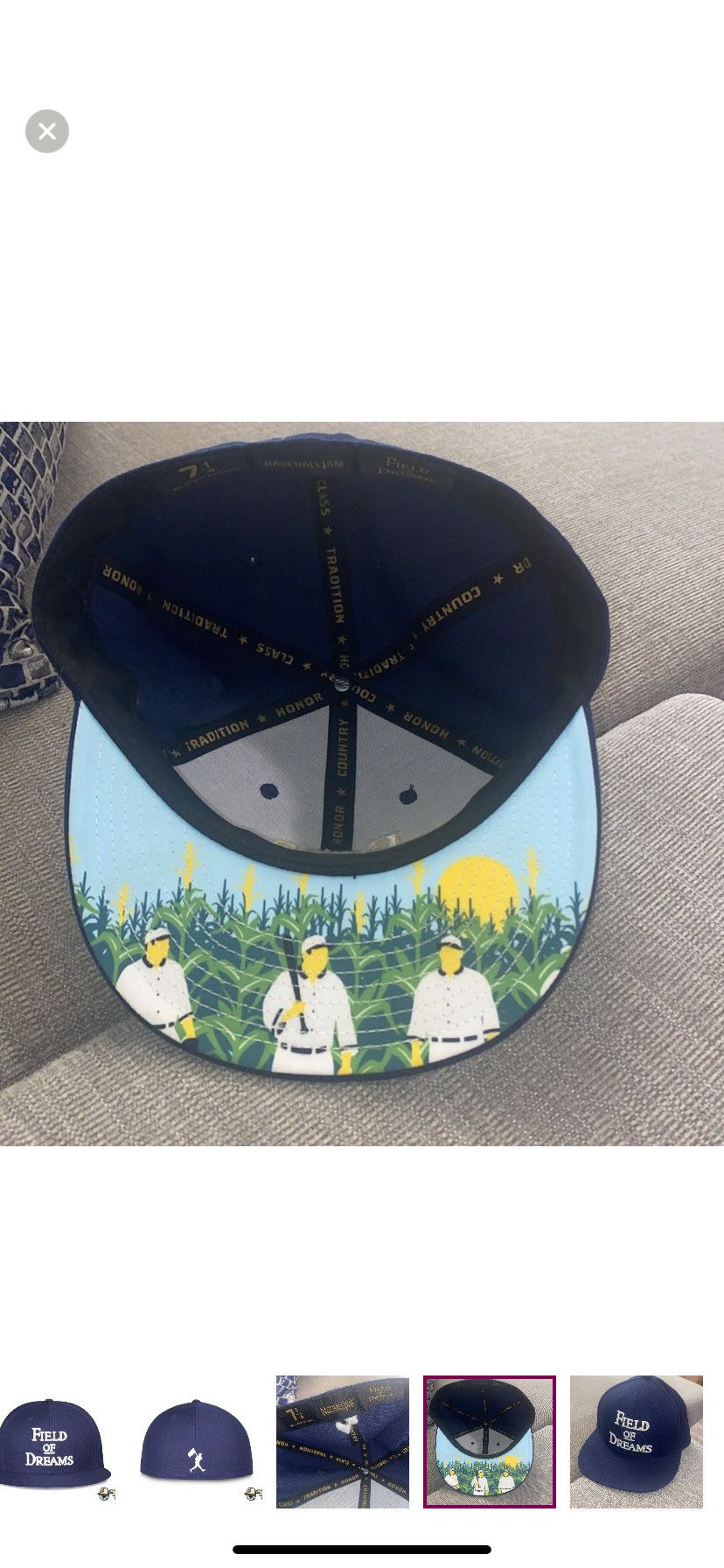 Other Field Of Dreams Logo Fitted Hat by Baseballism 7 1/4 Size ONE SIZE - 5 Thumbnail
