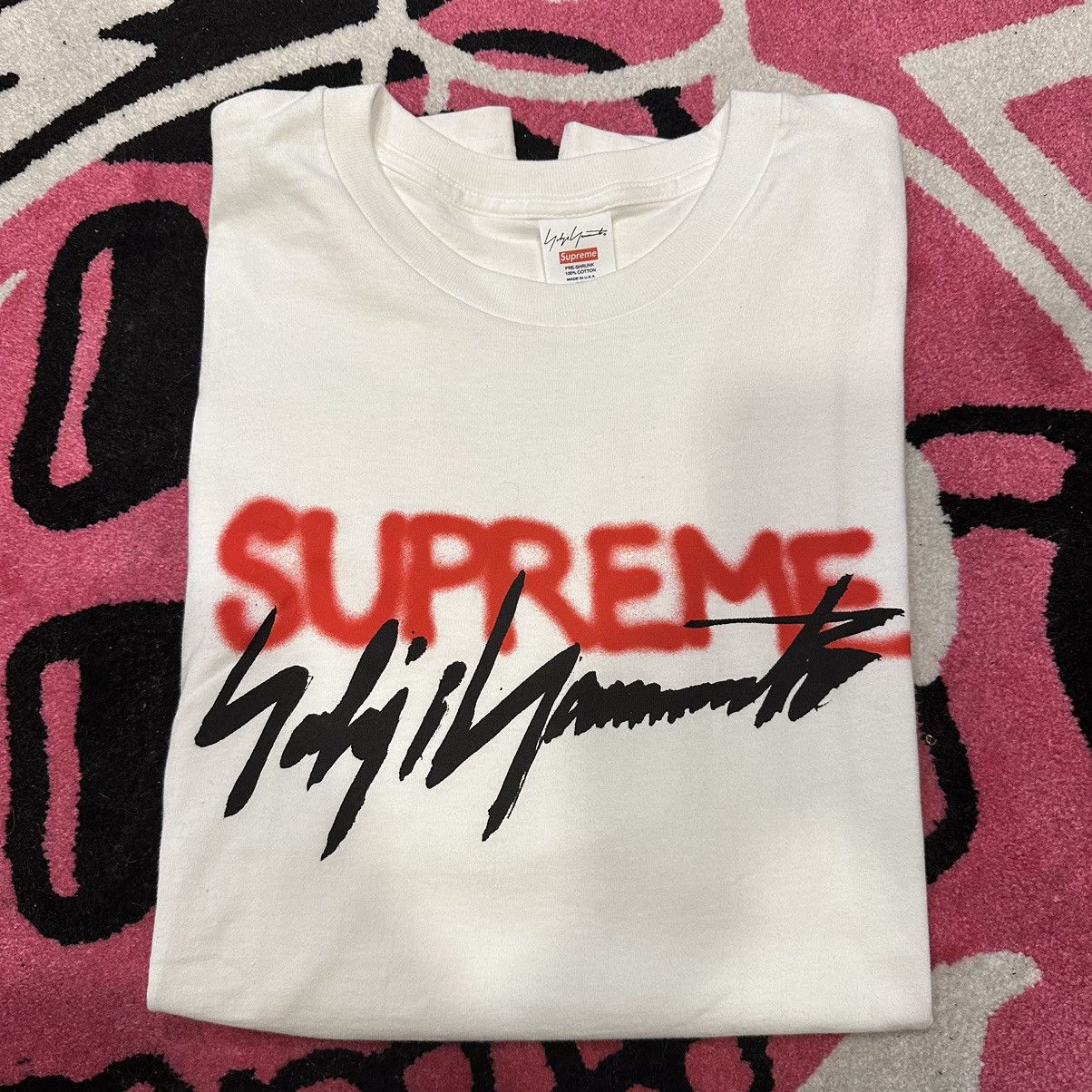 Supreme Supreme x Yohji Yamamoto Logo Tee White | Grailed