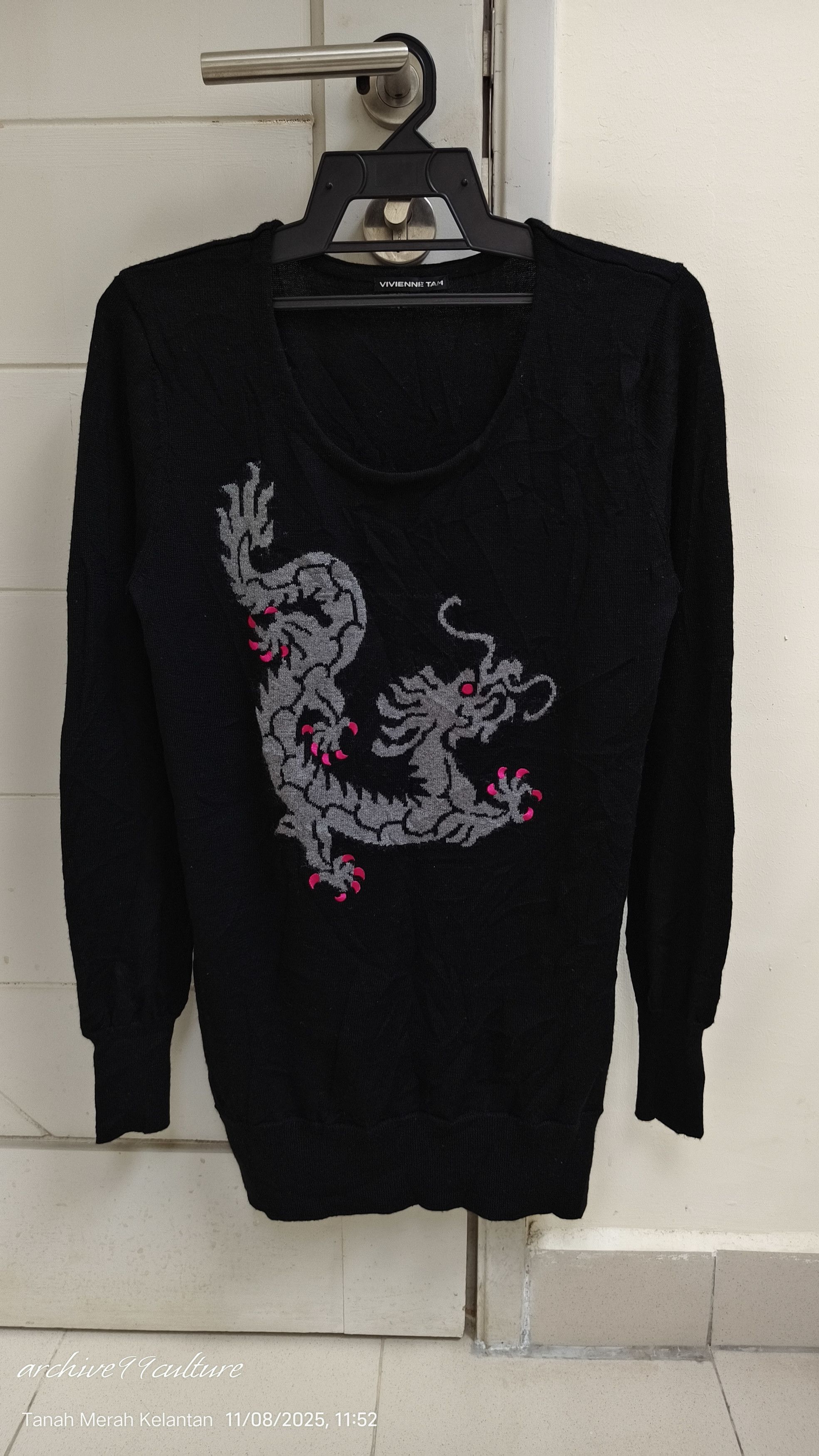 Vivienne Tam Aw2000 VIVIENNE TAM Intarsia dragon motive knit shirt Size ONE SIZE - 3 Thumbnail