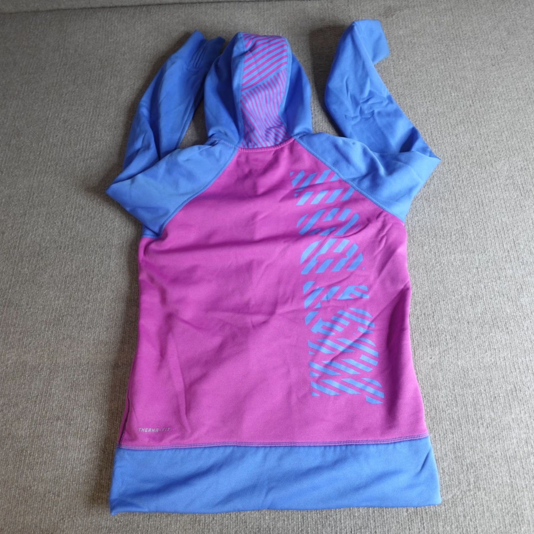 Nike Nike Womens Full Zip Hoodie Therma Colorblock Sweatshirt L Blue Size L / US 10 / IT 46 - 4 Thumbnail