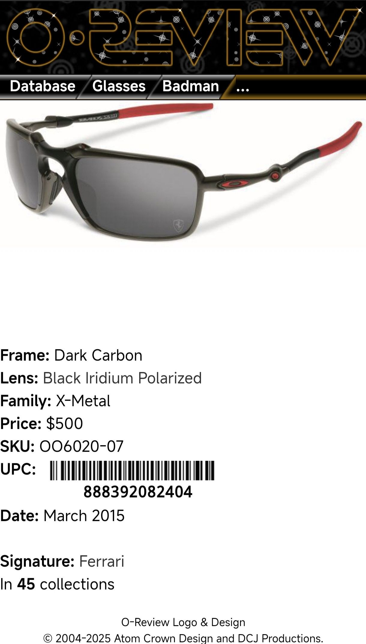 Oakley Oakley Badman Dark Carbon Black Iridium Polarized Size ONE SIZE - 20 Thumbnail