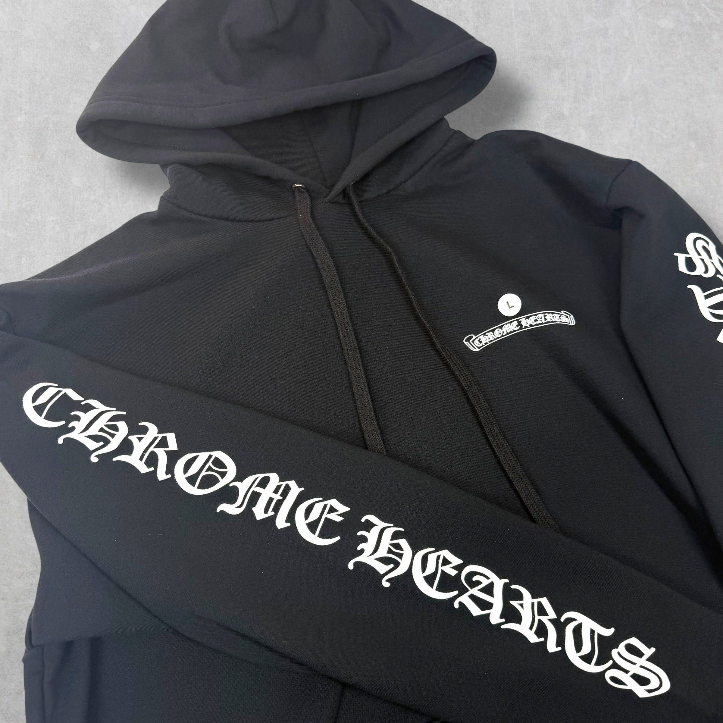Chrome Hearts Chrome Hearts Black Scroll Logo Hoodie L Size US L / EU 52-54 / 3 - 3 Thumbnail