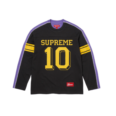 Supreme Supreme 99 Long Sleeve Football Top (Black) | Grailed