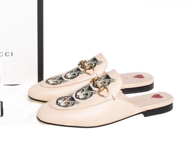 Gucci Authentic Gucci Cat Horsebit Leather Princeton Mules Size US 7 / IT 37 - 1 Thumbnail