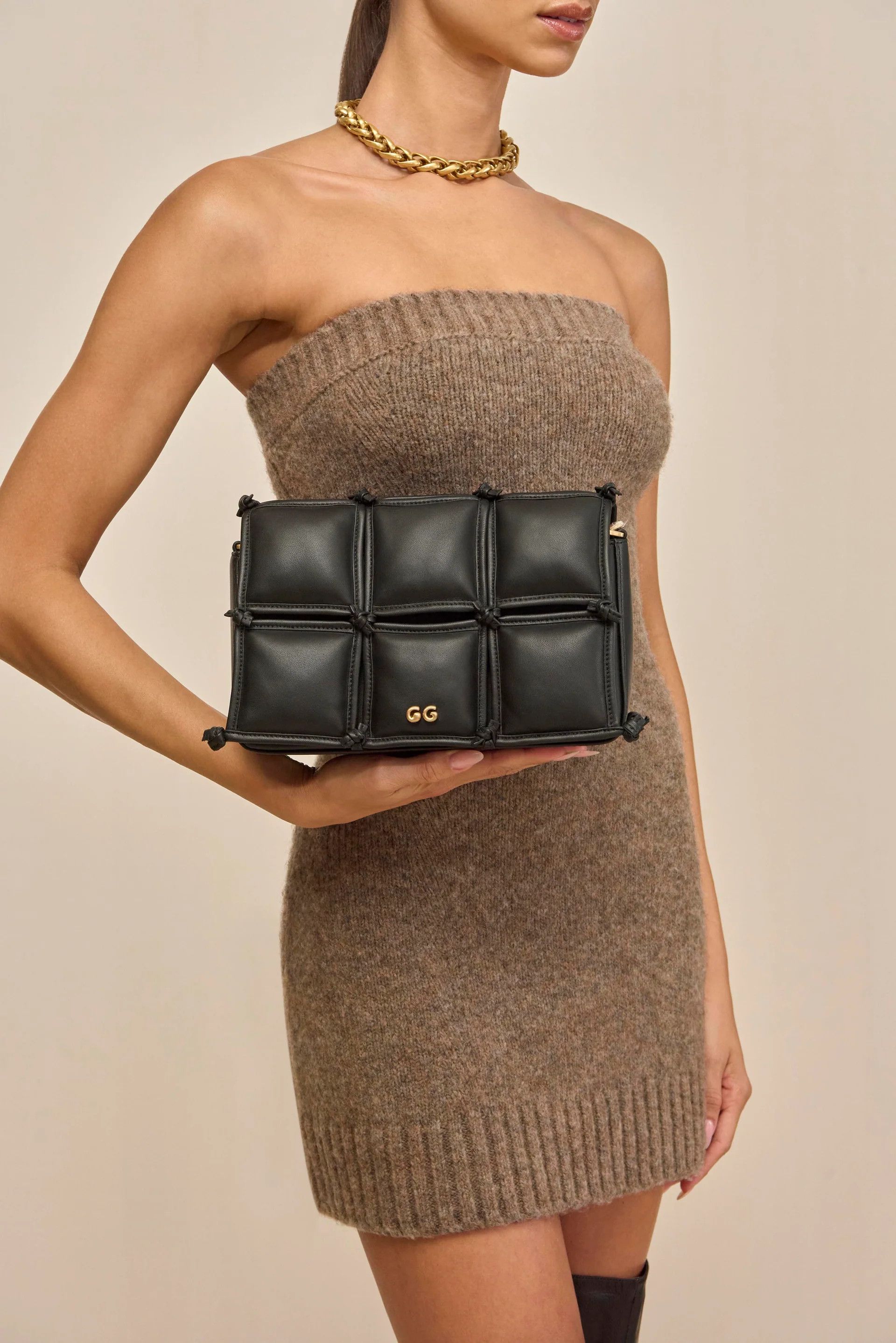 Cult Gaia os11x0326 Size: OS / Puffer Crossbody Bag in Black Size ONE SIZE - 4 Thumbnail