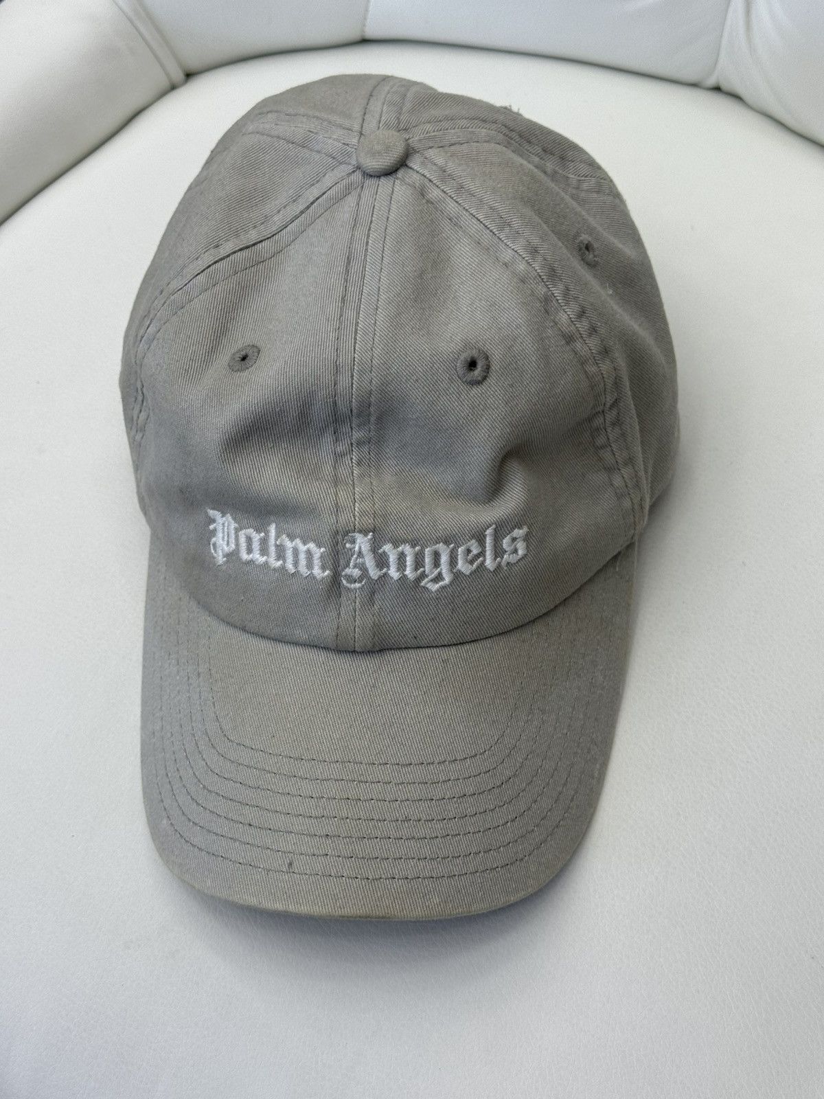 Palm Angels Palm Angels Mens Hat Pre Owned Grey Starp One Size Size ONE SIZE - 4 Thumbnail
