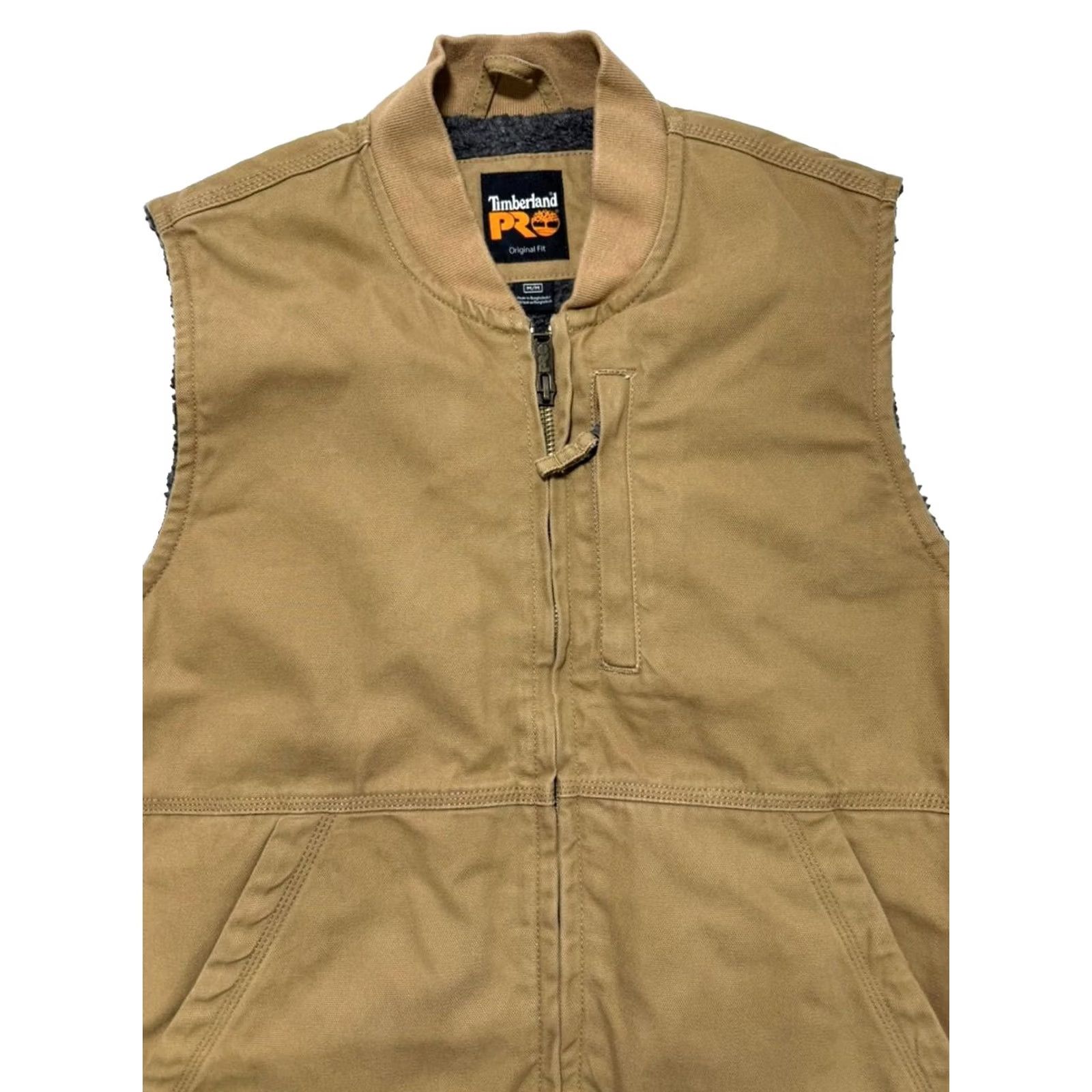 Timberland Timberland Gritman Canvas Vest Brown Lined Zip Outdoor Size M Mens Vest Size US M / EU 48-50 / 2 - 7 Thumbnail