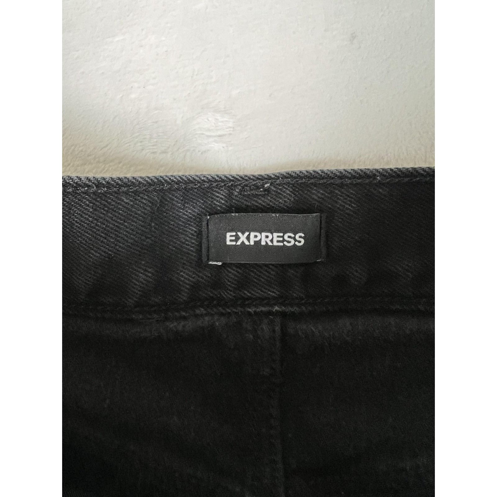 Express Express Jeans Women's 2 Black Modern Straight Super High Ris Size 26" / US 2 / IT 38 - 4 Thumbnail
