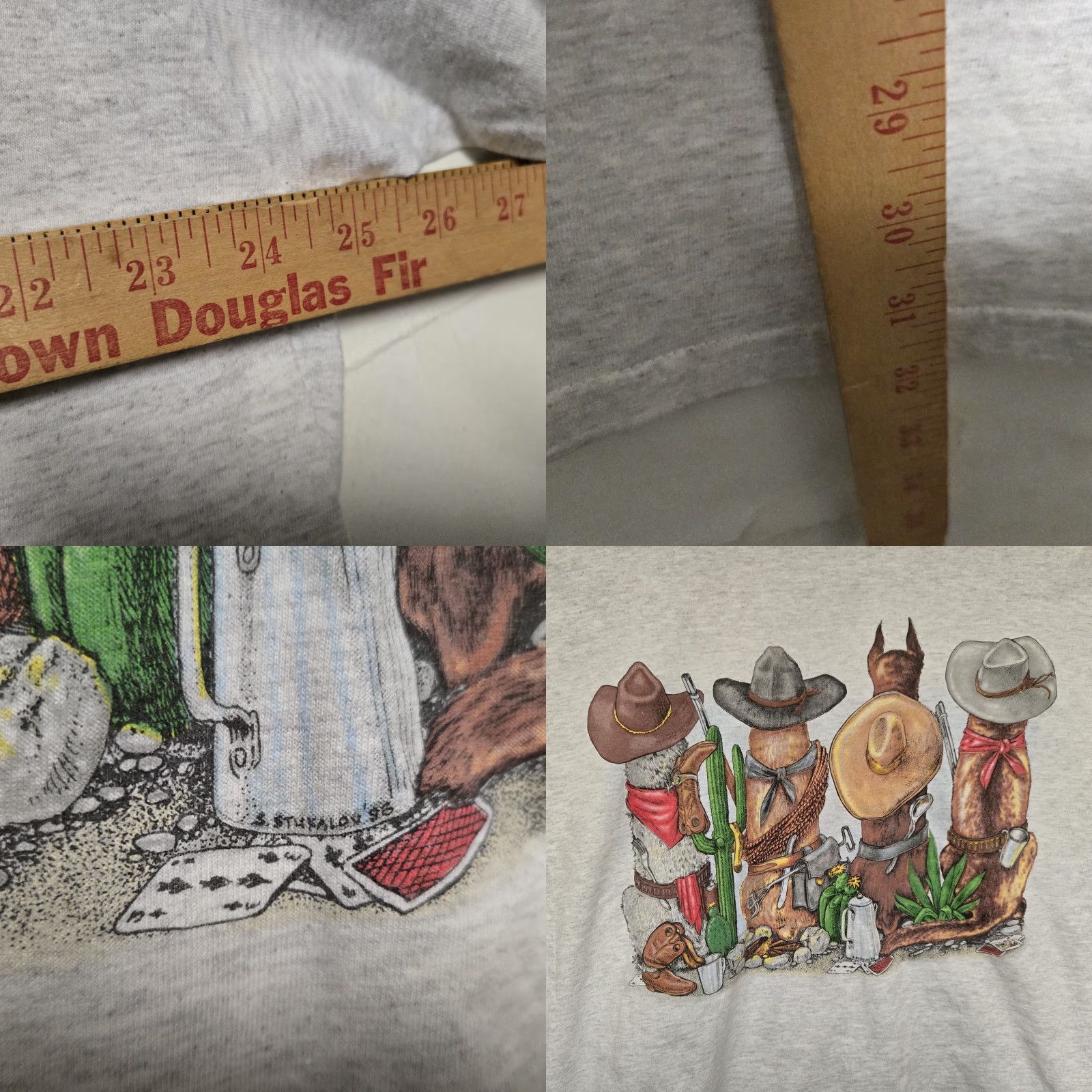 Vintage VINTAGE Nashville Tennessee T-Shirt 2XL Dogs Western Cowboys 90s Double-Sided Cotton Unbranded Unisex Adults Crew Neck Short Sleeve Gray Size US XXL / EU 58 / 5 - 8 Thumbnail