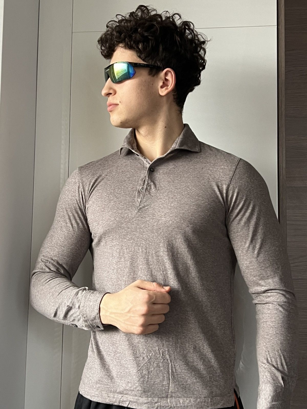 Gran Sasso ‼️Rare Luxury Gran Sasso Italy Virgin Wool 100% Button Polo ‼️ Size US L / EU 52-54 / 3 - 12 Thumbnail
