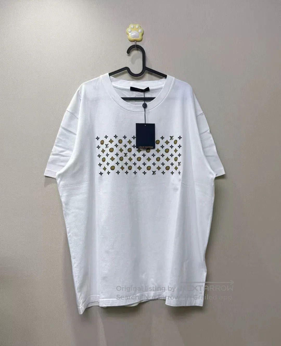 Virgil Abloh LV x CPFM White Embroidered Logo Smile Tee. Size US XL / EU 56 / 4 - 1 Thumbnail