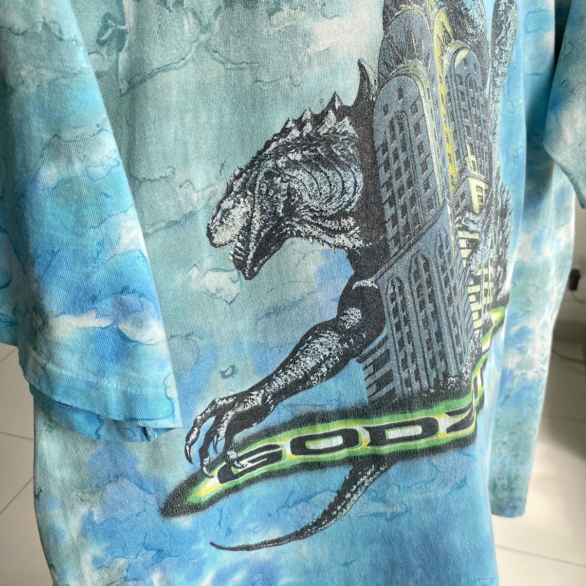 Vintage Thrashed Faded Vintage 90s Godzilla Holy Grail ERD GRUNGE T Size US XXL / EU 58 / 5 - 3 Thumbnail