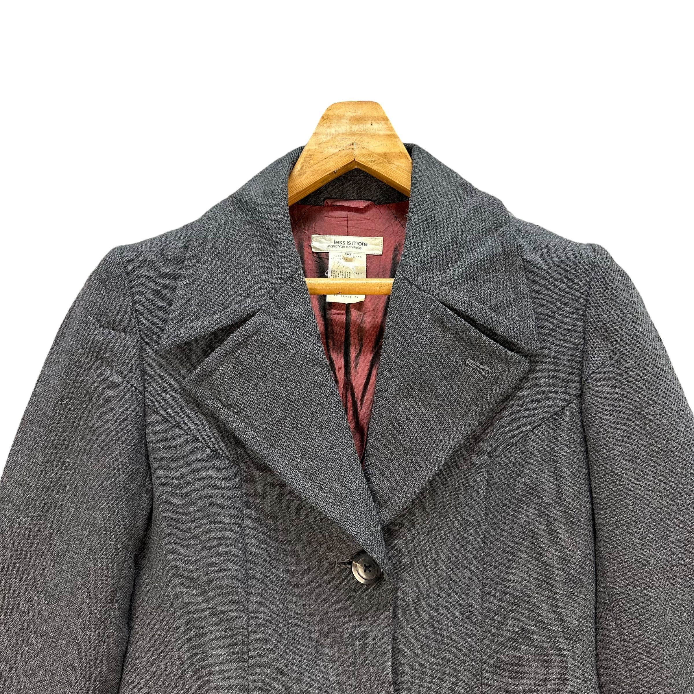 Japanese Brand Vintage Ingrid Van de Wiele Hybrid Wool Overcoat #A25-0560 Size XS / US 0-2 / IT 36-38 - 2 Thumbnail