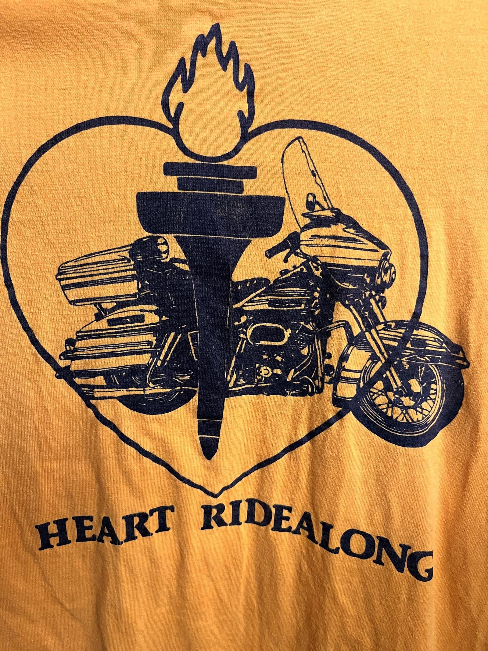 Hanes VTG Utah Heart Ridealong T-shirt - Biker Ride Along 70s Tee Size US L / EU 52-54 / 3 - 4 Thumbnail