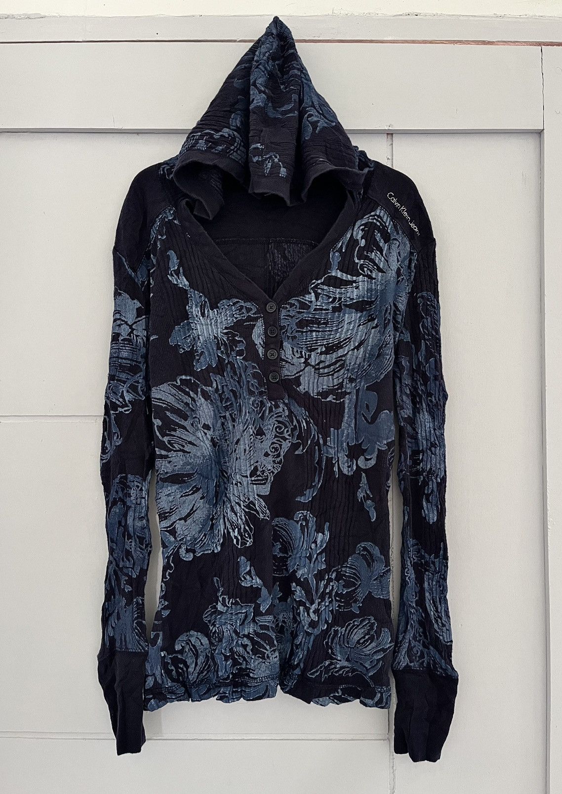 Calvin Klein 2000s Calvin Klein Floral Hoodie Size US M / EU 48-50 / 2 - 1 Thumbnail