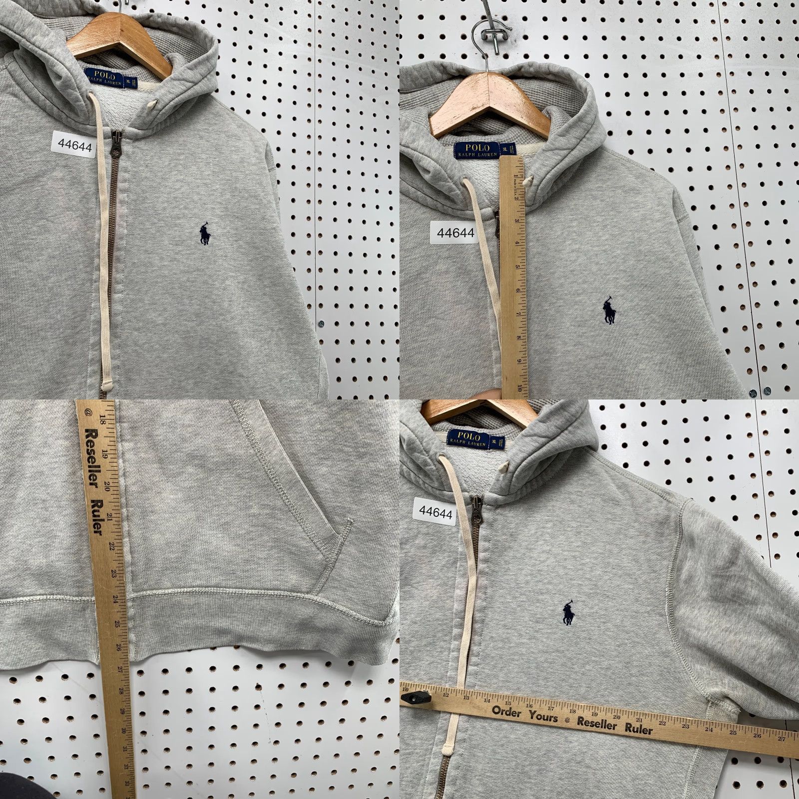 Polo Ralph Lauren Polo Ralph Lauren Sweatshirt Hoodie Mens XL Gray Thermal Hooded Zip Pony Size US XL / EU 56 / 4 - 8 Thumbnail