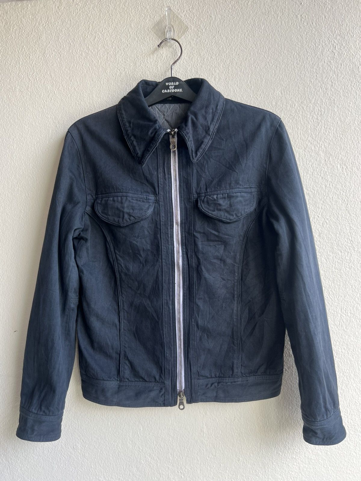 PARANOID Japan RiRi Zip Quilted Lined Trucker Denim Jacket