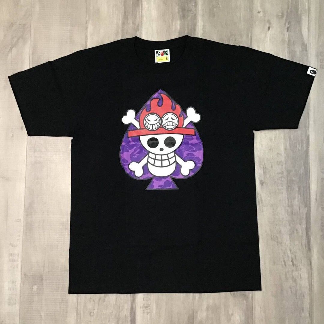 Bape 🔥Aoyama Exclusive🔥 ONE PIECE × BAPE CAMO Ace Flag T-Shirt Size US M / EU 48-50 / 2 - 1 Thumbnail