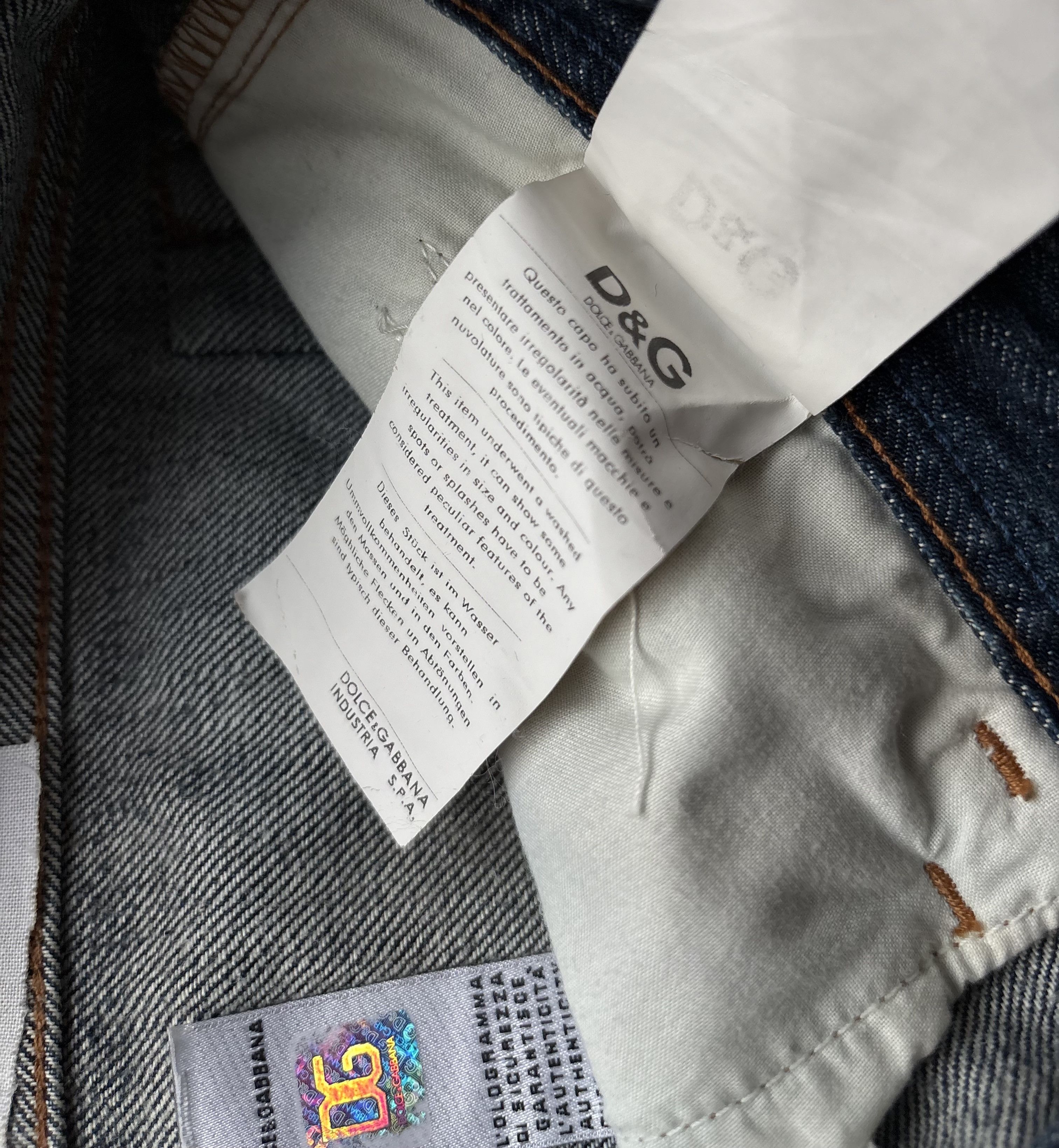 Dolce & Gabbana D&G Dolce Gabbana Patchwork Jeans distressed faded y2k Size US 33 - 12 Thumbnail