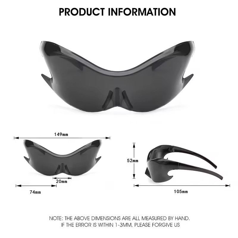 Japanese Brand Luxury Brand Sports Punk Y2K Sunglasses Size ONE SIZE - 3 Thumbnail