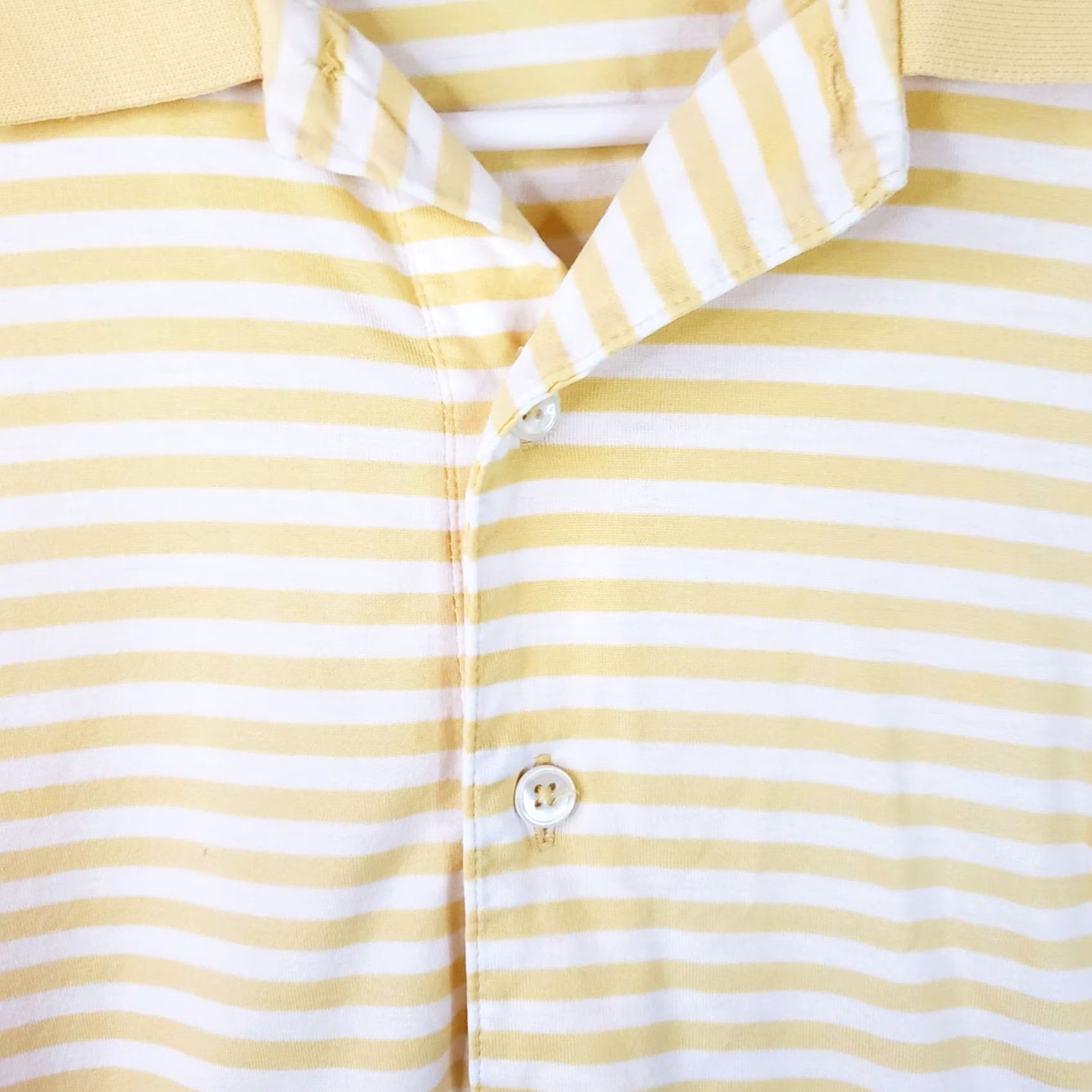 Vintage Fairway & Greene Yellow Striped Short Sleeve Polo Golf Shirt Men's L Newcastle Logo Size US L / EU 52-54 / 3 - 6 Thumbnail