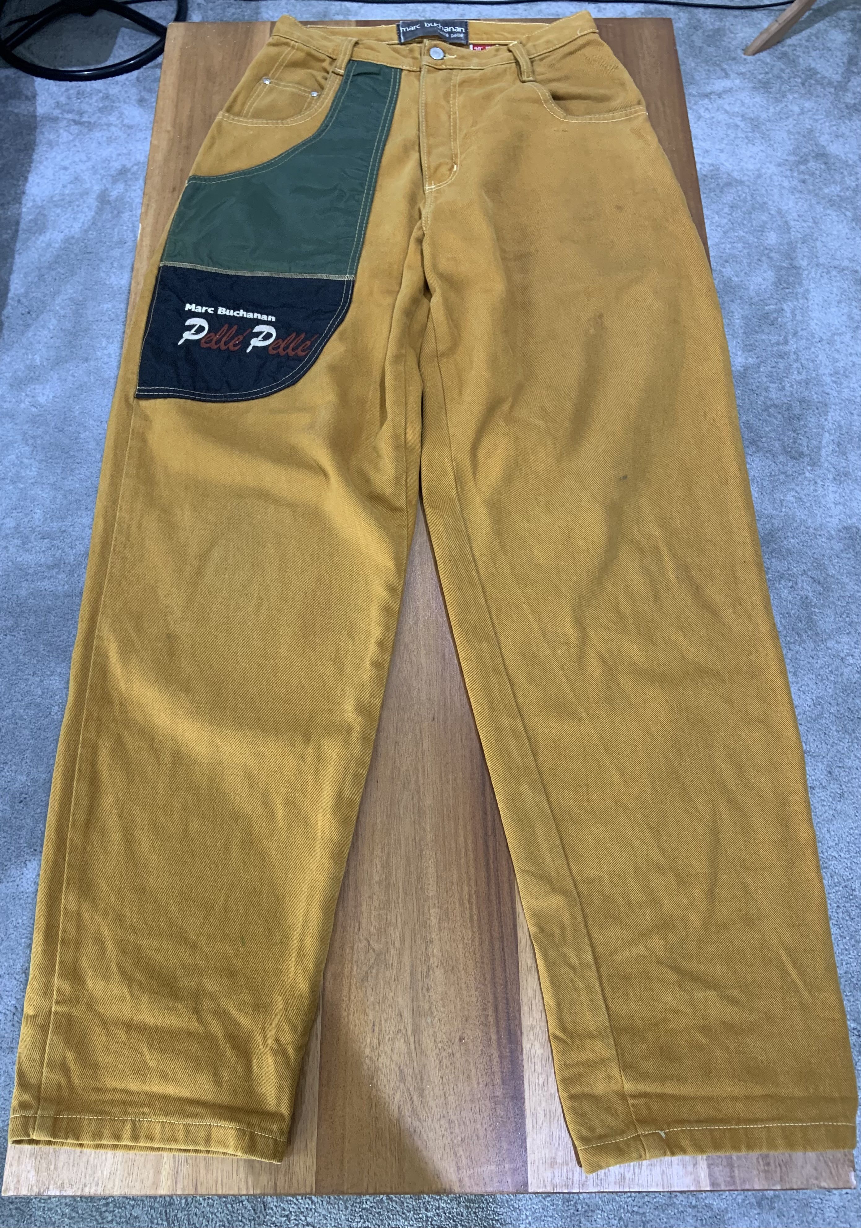 VINTAGE MARC BUCHANAN PELLE PELLE MUSTARD YELLOW JEANS