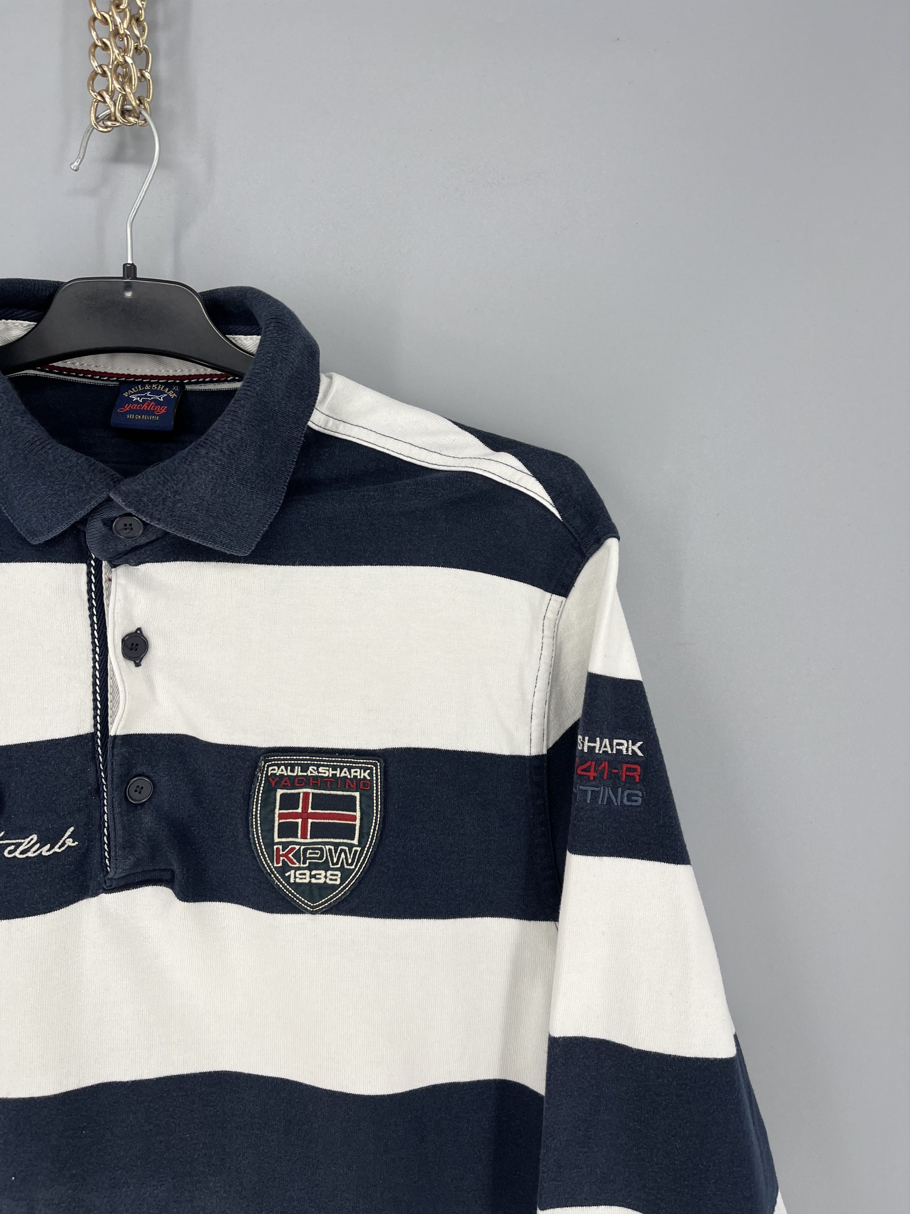 Paul & Shark Vintage Paul & Shark Yachting Rugby Polo Shirt XL Size US XL / EU 56 / 4 - 3 Thumbnail