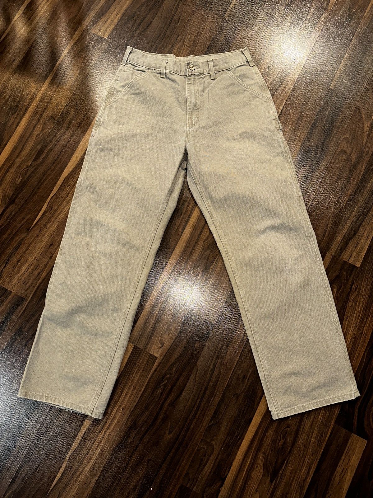 Carhartt Vtg Y2K CARHARTT NOT DOUBLE KNEE DUNGAREE BAGGY PANTS W31 Size US 31 - 5 Thumbnail