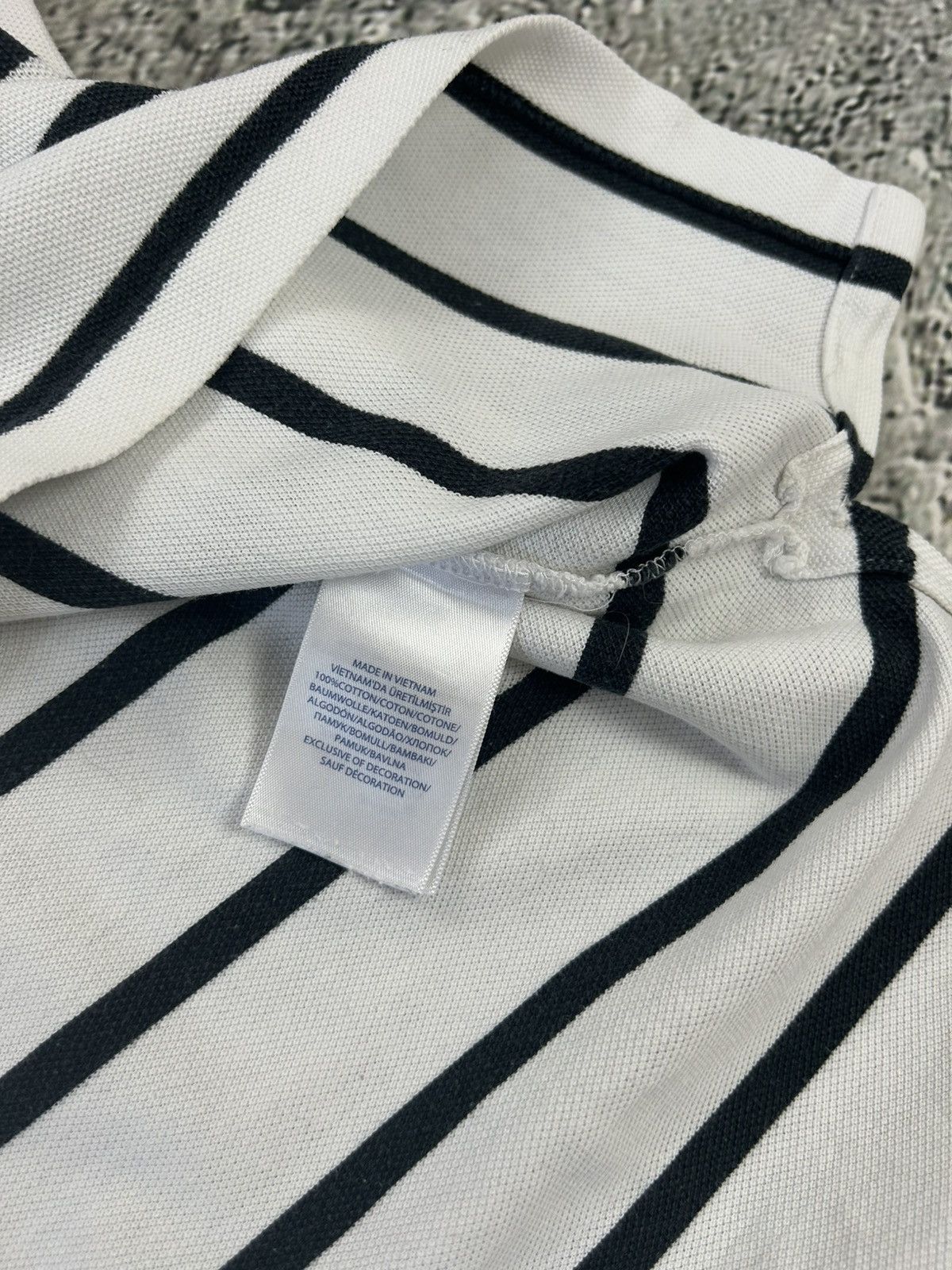 Ralph Lauren Polo Ralph Lauren t-shirt white black striped small pony Size US S / EU 44-46 / 1 - 6 Thumbnail