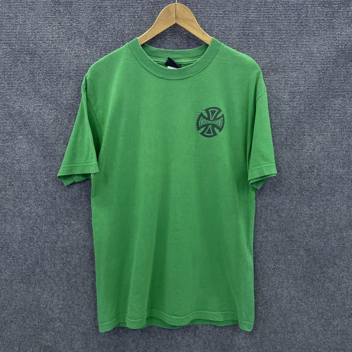 Independent Truck Co. × Vintage Vintage 2000s Independent Truck Company Skater Green T Shirt Size US M / EU 48-50 / 2 - 5 Thumbnail