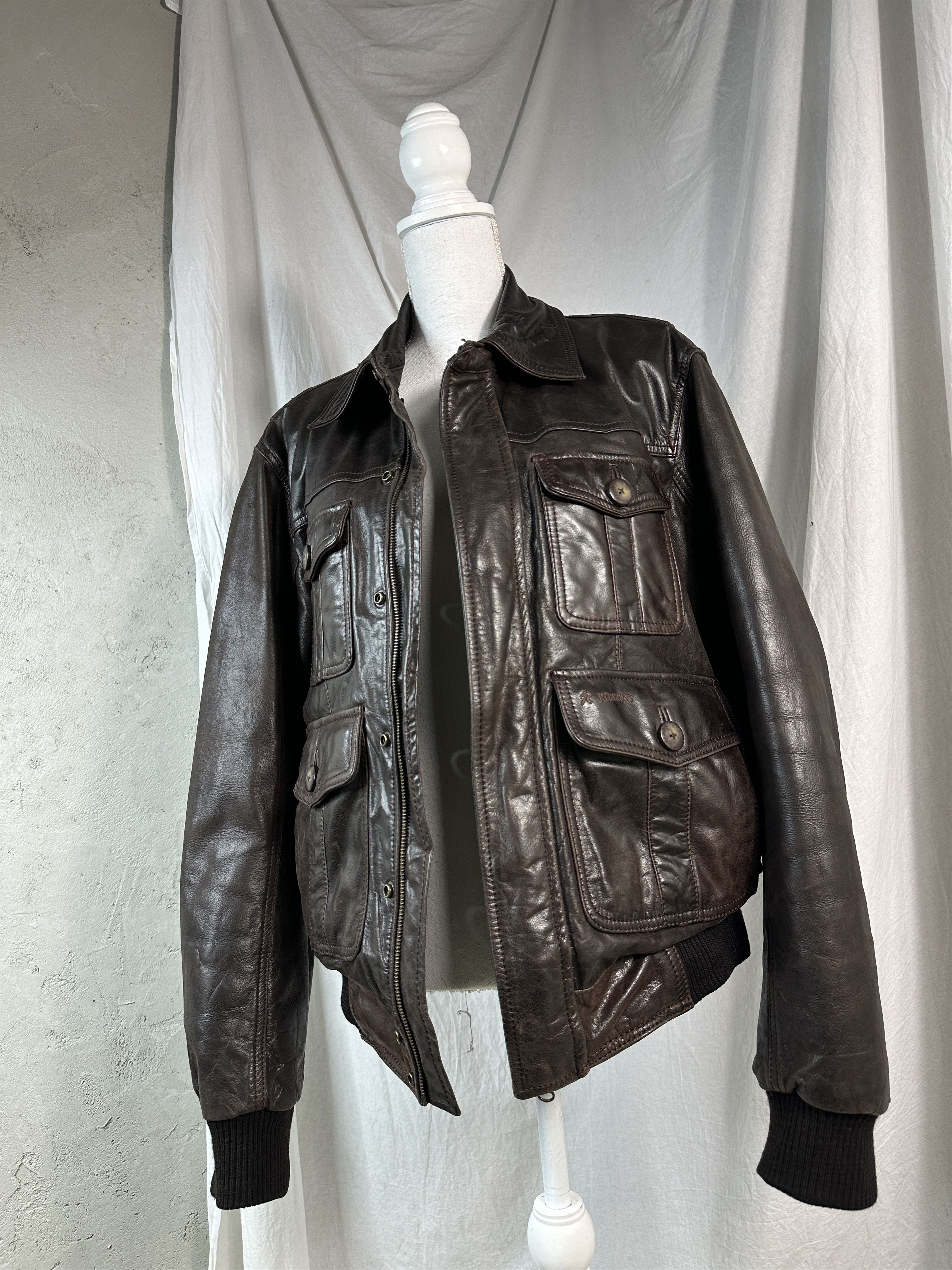 NFL × Vintage Vintage Redskins Bomber Leather Jacket Size US XL / EU 56 / 4 - 6 Thumbnail
