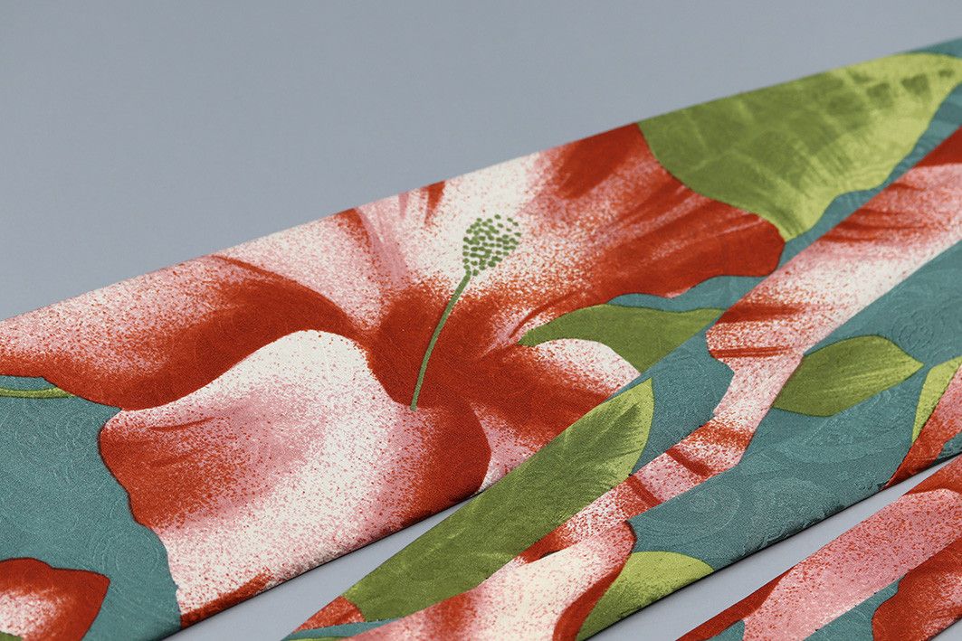 Other Gino Pilato Vintage Silk Tie with Bold Red Lily Floral Print Size ONE SIZE - 10 Thumbnail