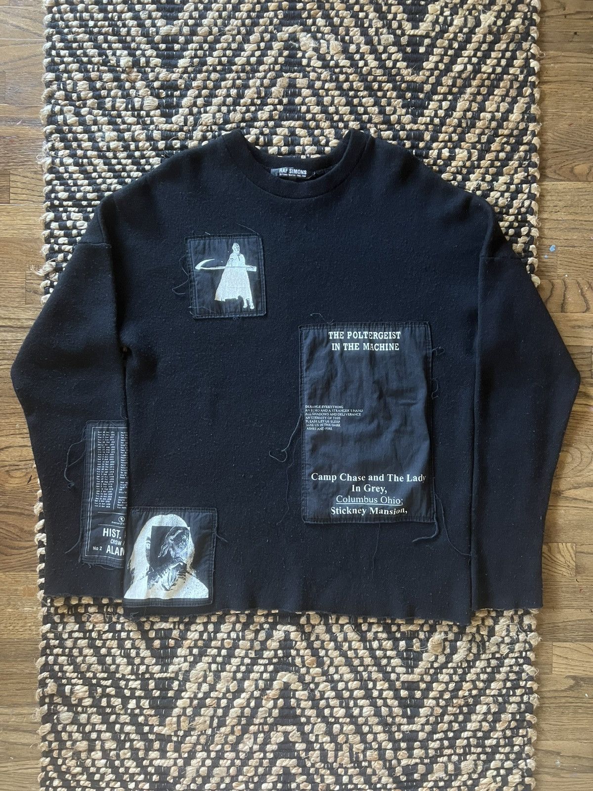 Raf Simons Raf Simons AW05 Poltergeist Black Wool Crewneck Sweater Size US M / EU 48-50 / 2 - 1 Thumbnail