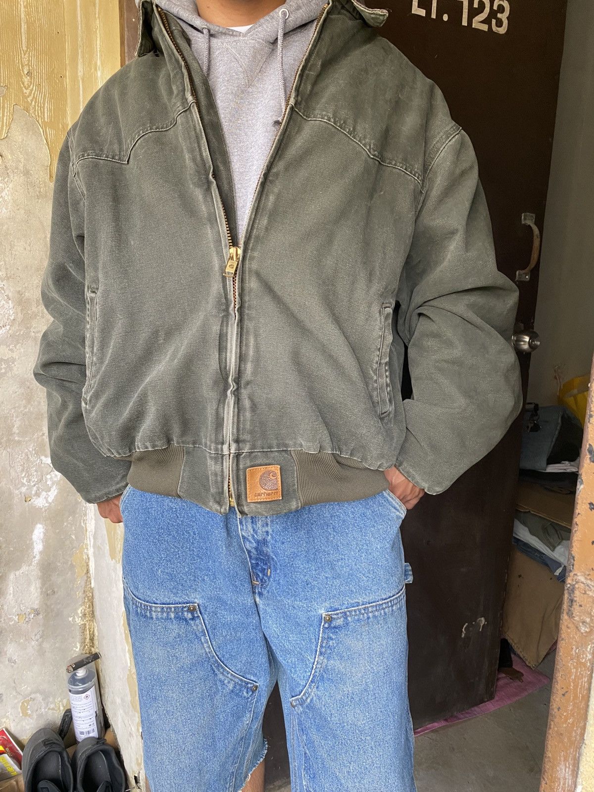 Carhartt SOLD OUT Vintage Carhartt Santa Fe Mos Green Big Patch Size US XL / EU 56 / 4 - 6 Thumbnail