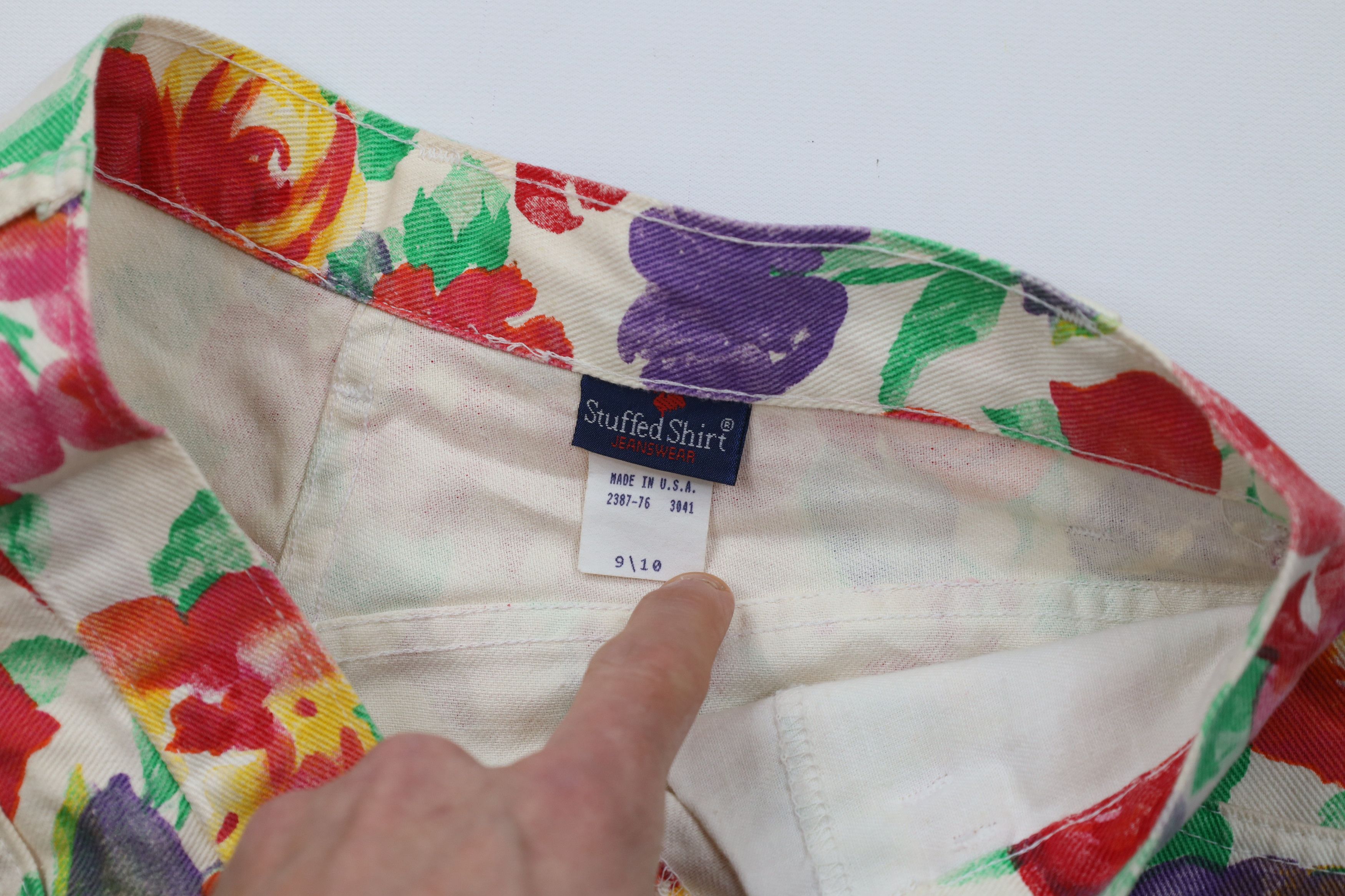 Vintage Vintage 90s Streetwear Flower Denim Jean Shorts USA Size 32" / US 10 / IT 46 - 8 Thumbnail