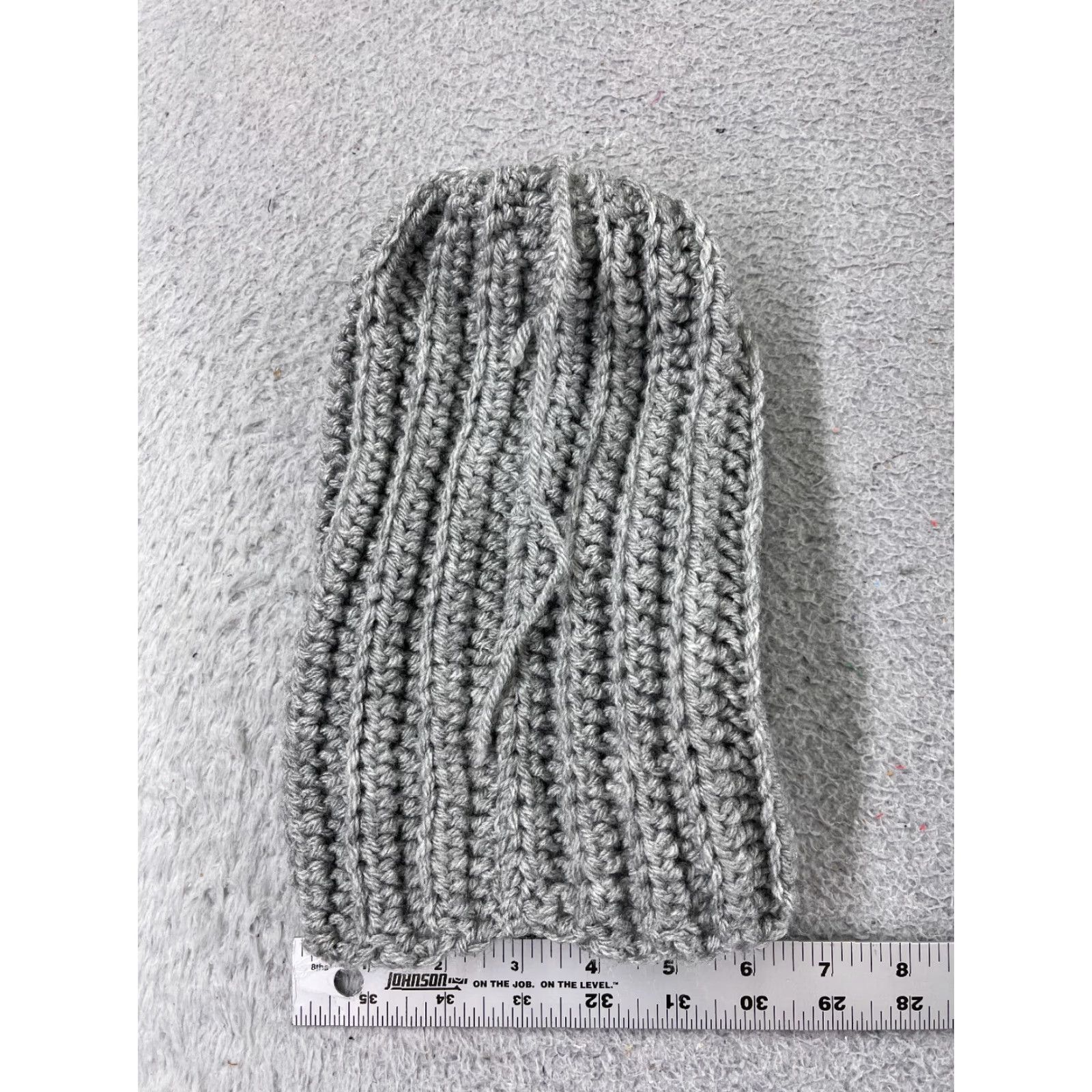 Vintage Gray Knit Beanie Toque Adult One Size Acrylic Winter Ski Hat Unisex Size ONE SIZE - 3 Thumbnail