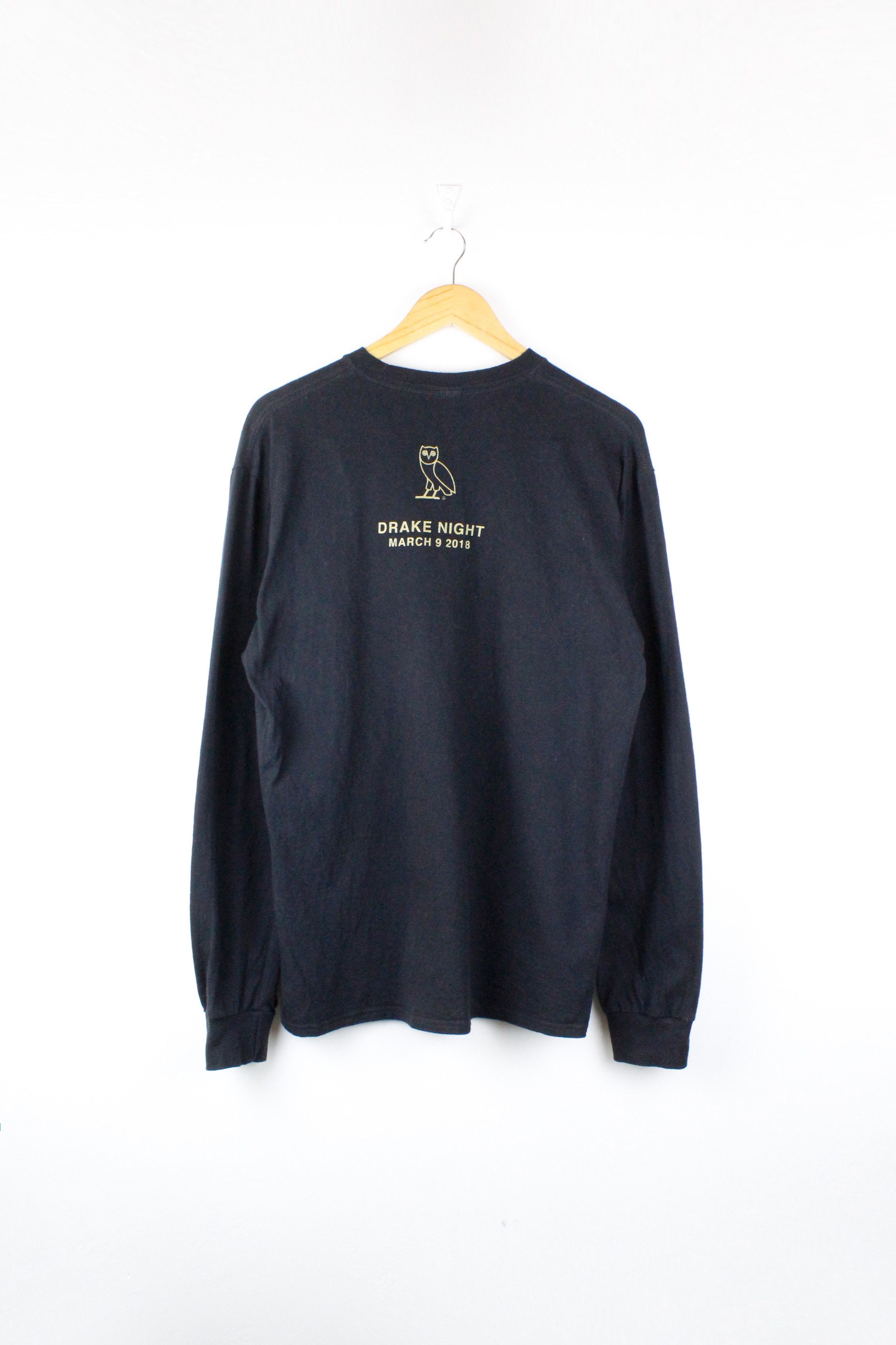 Drake × NBA × October's Very Own Ovo X Toronto Raptors Drake Night Logo Long Sleeve T-shirt Size US L / EU 52-54 / 3 - 3 Thumbnail