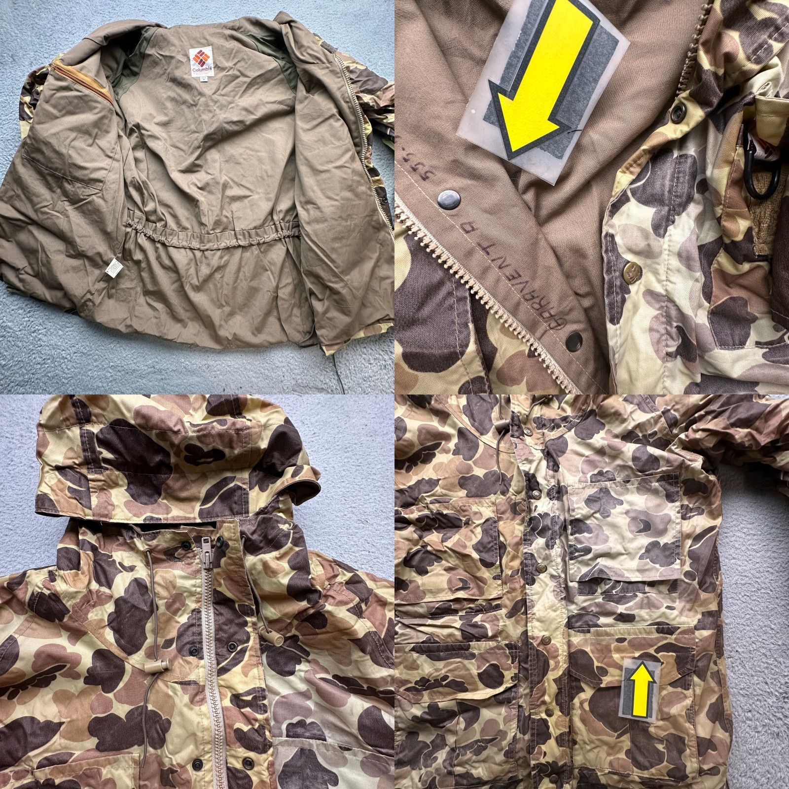 Vintage VINTAGE Columbia Hunting Nylon Camouflage Jacket Mens M Lined Parka Hooded Coat Zip Pockets Camouflage Pattern 90s 00s Mens Size US M / EU 48-50 / 2 - 8 Thumbnail