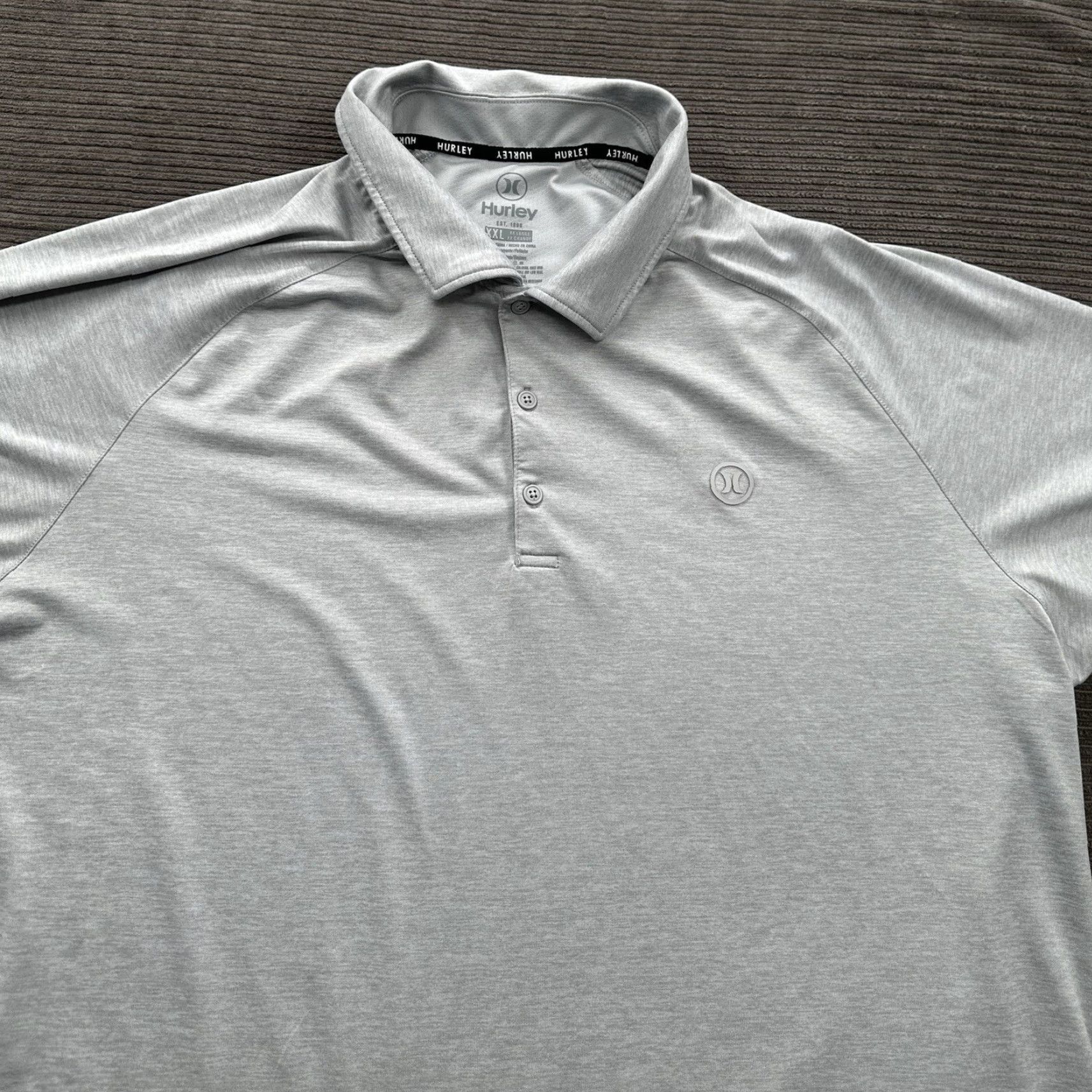 Hurley Hurley Polo Shirt Men 2XL Gray Polyester Golf Outdoors Performance Polo Shirt Golfing Casual Athletic Size US XXL / EU 58 / 5 - 8 Thumbnail