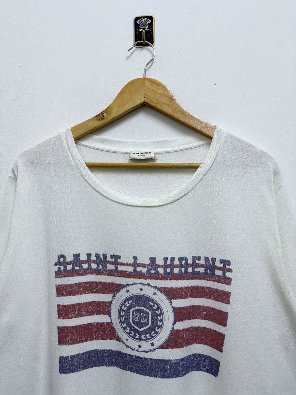 Saint Laurent Paris Saint Laurent Paris - Universite' Destroyed Reissues T-Shirt Size US L / EU 52-54 / 3 - 3 Thumbnail