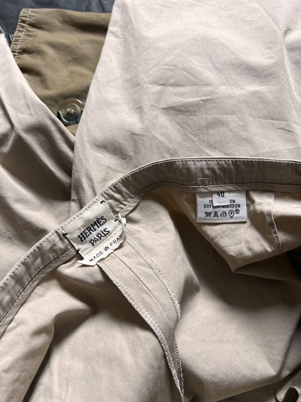 Hermes Vintage Hermes Wide-Leg Cotton Pants Trousers With Belt Size 27" / US 4 / IT 40 - 14 Thumbnail