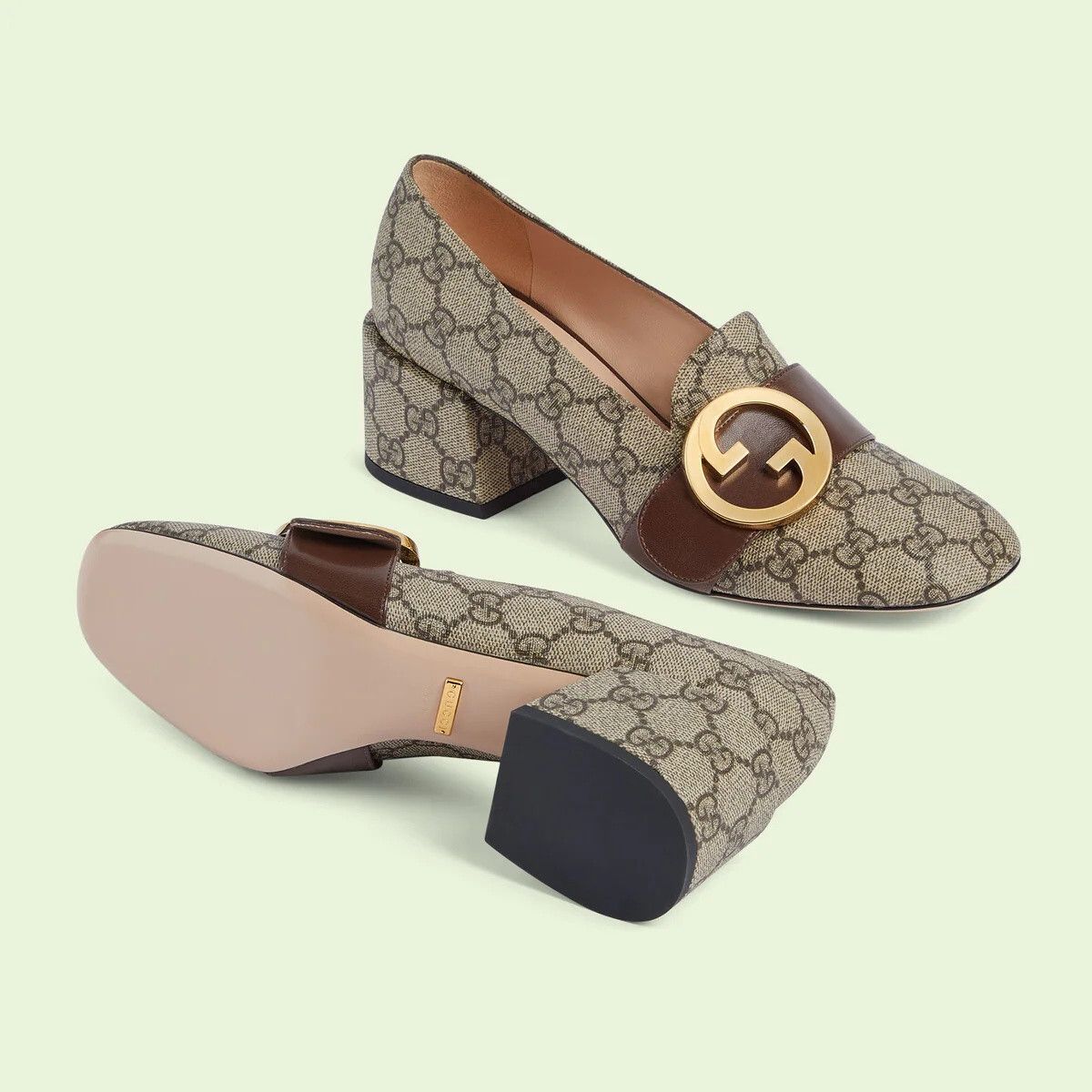 Gucci o1s1wg110525 Women's Gucci Blondie Pumps in Beige Size US 5 / IT 35 - 6 Thumbnail