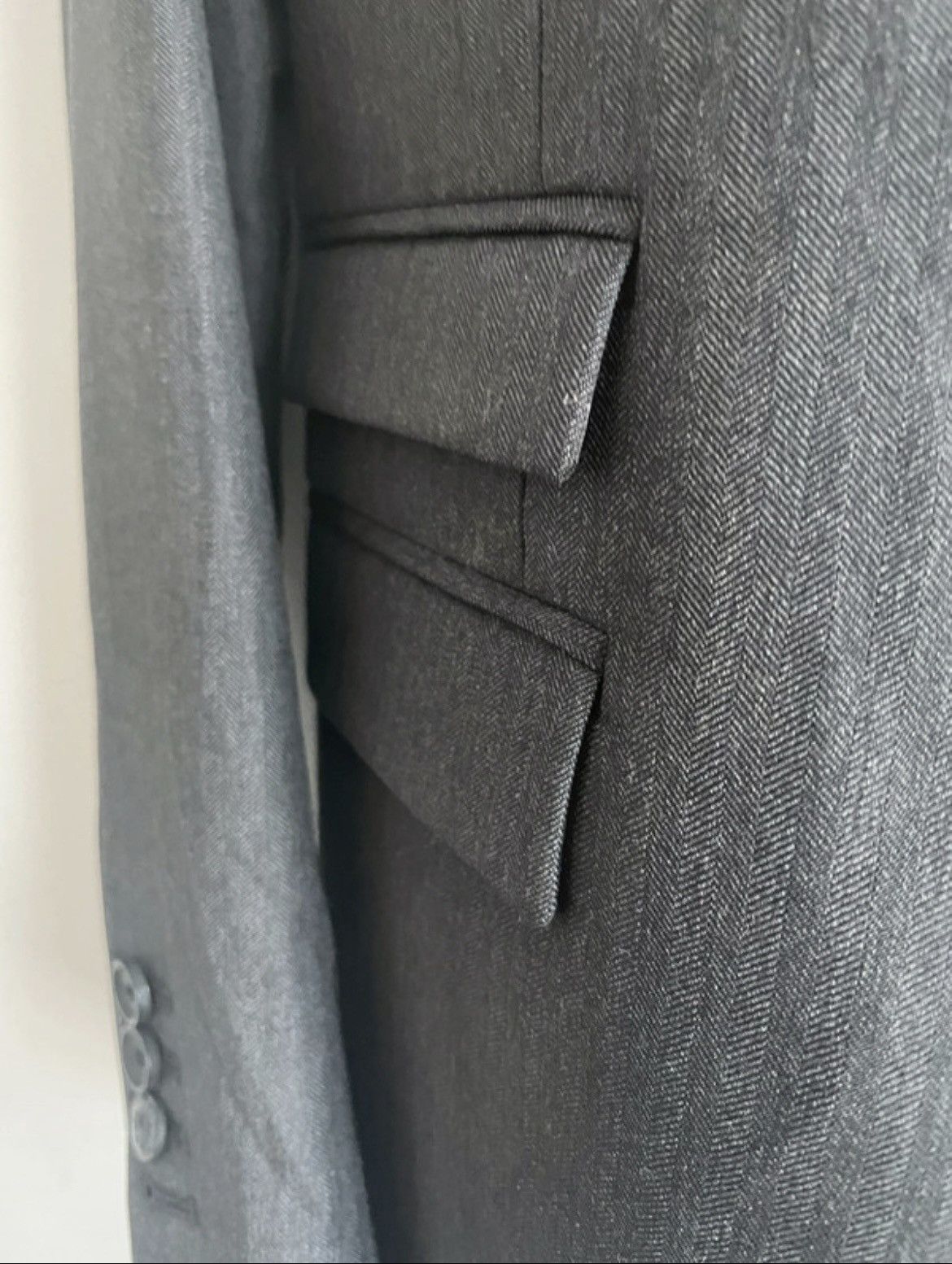 The Kooples The Kooples Grey Herringbone Wool Blazer EU 46 / Slim S Size 36R - 2 Thumbnail