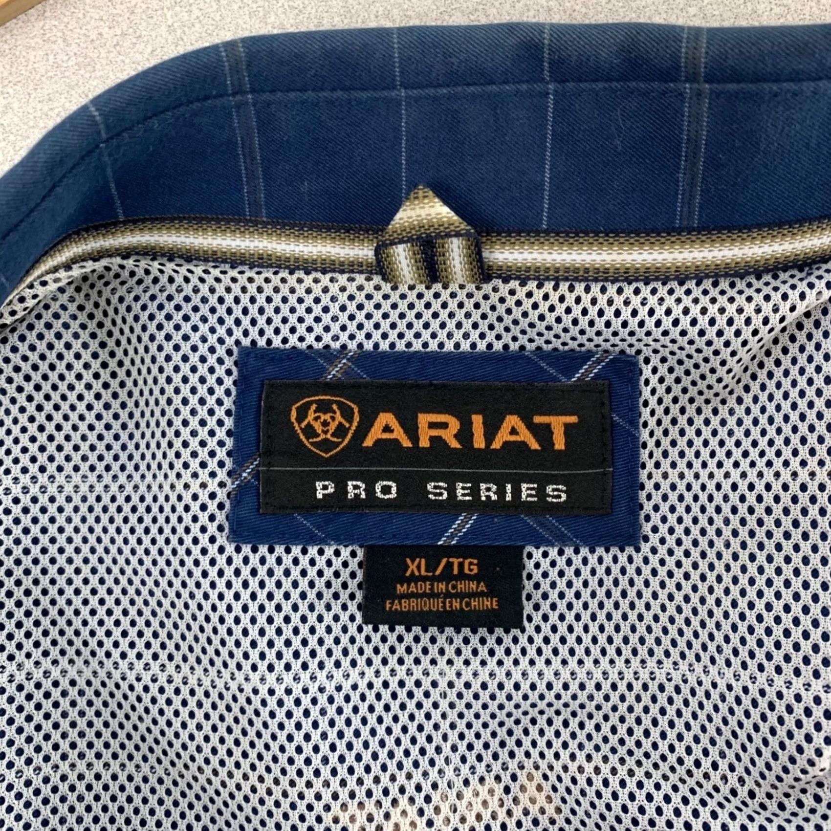 Ariat Ariat Pro Series Button-Down Shirt Mens XL Blue Grid Check Long Sleeve Western Casual Workwear Mens XL Blue Grid Check Size US XL / EU 56 / 4 - 3 Thumbnail