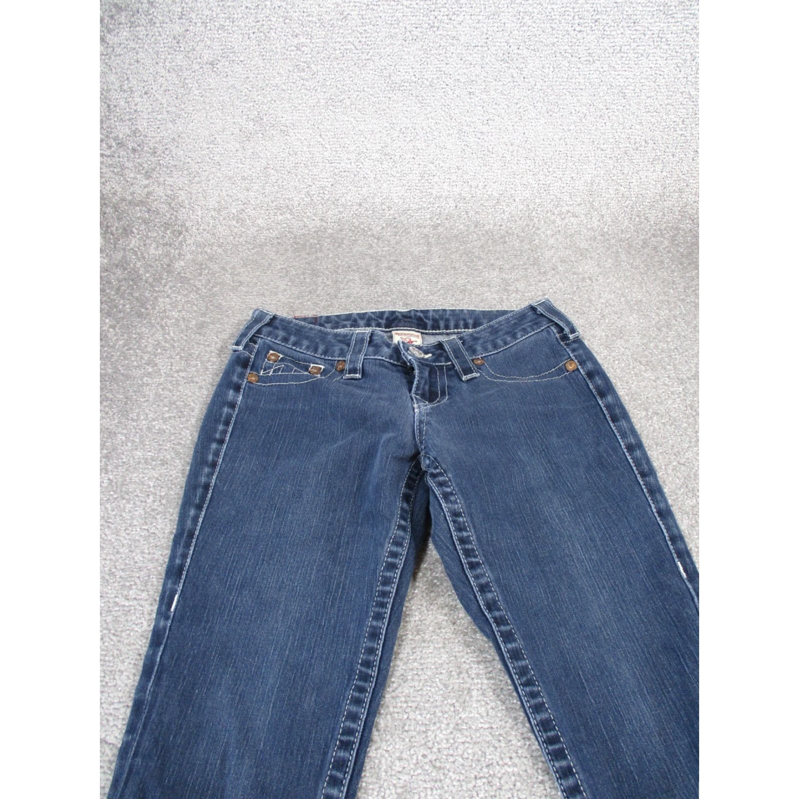 True Religion VINTAGE True Religion Womens Jeans Cropped Low Rise Dark Wash Size 26 Blue Denim Girls Size 26" / US 2 / IT 38 - 2 Thumbnail