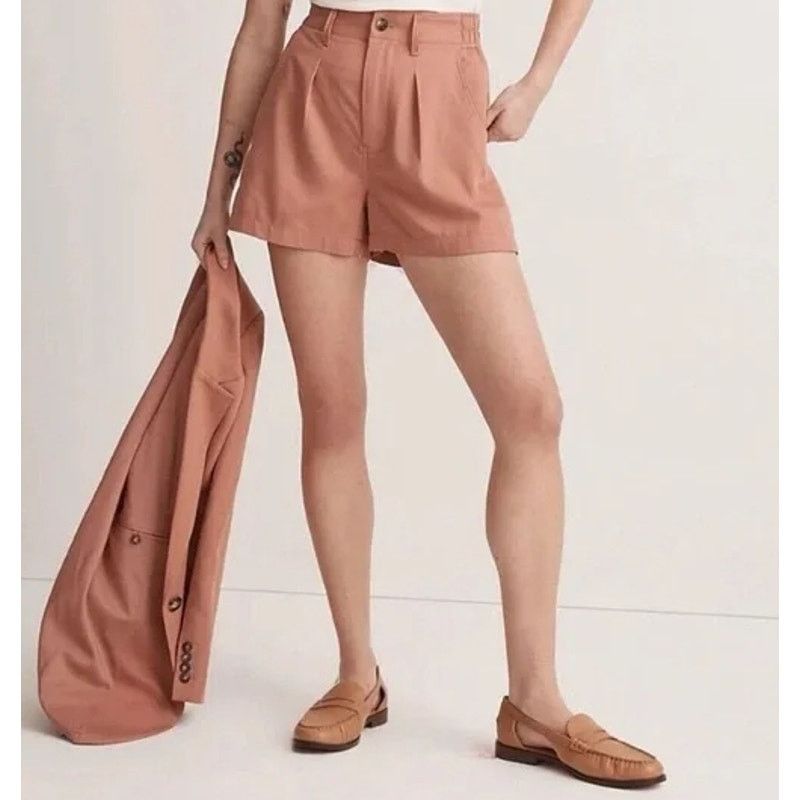 Madewell Madewell Neale Short Drapeweave Rose Pink High Rise Pleated Size 32" / US 10 / IT 46 - 1 Thumbnail